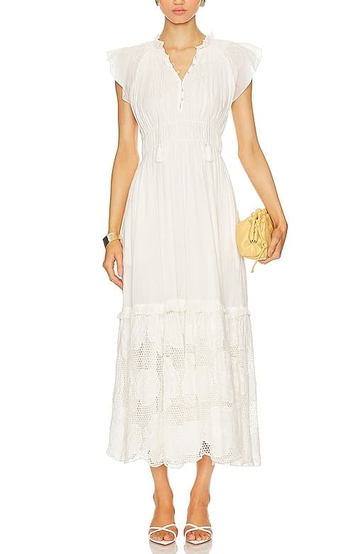 Kirsten Maxi Dress In Ivory - Image 1