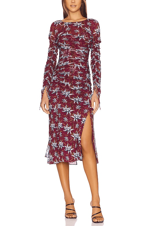 Corinne Dress In Harlow Small Wine - Image 1