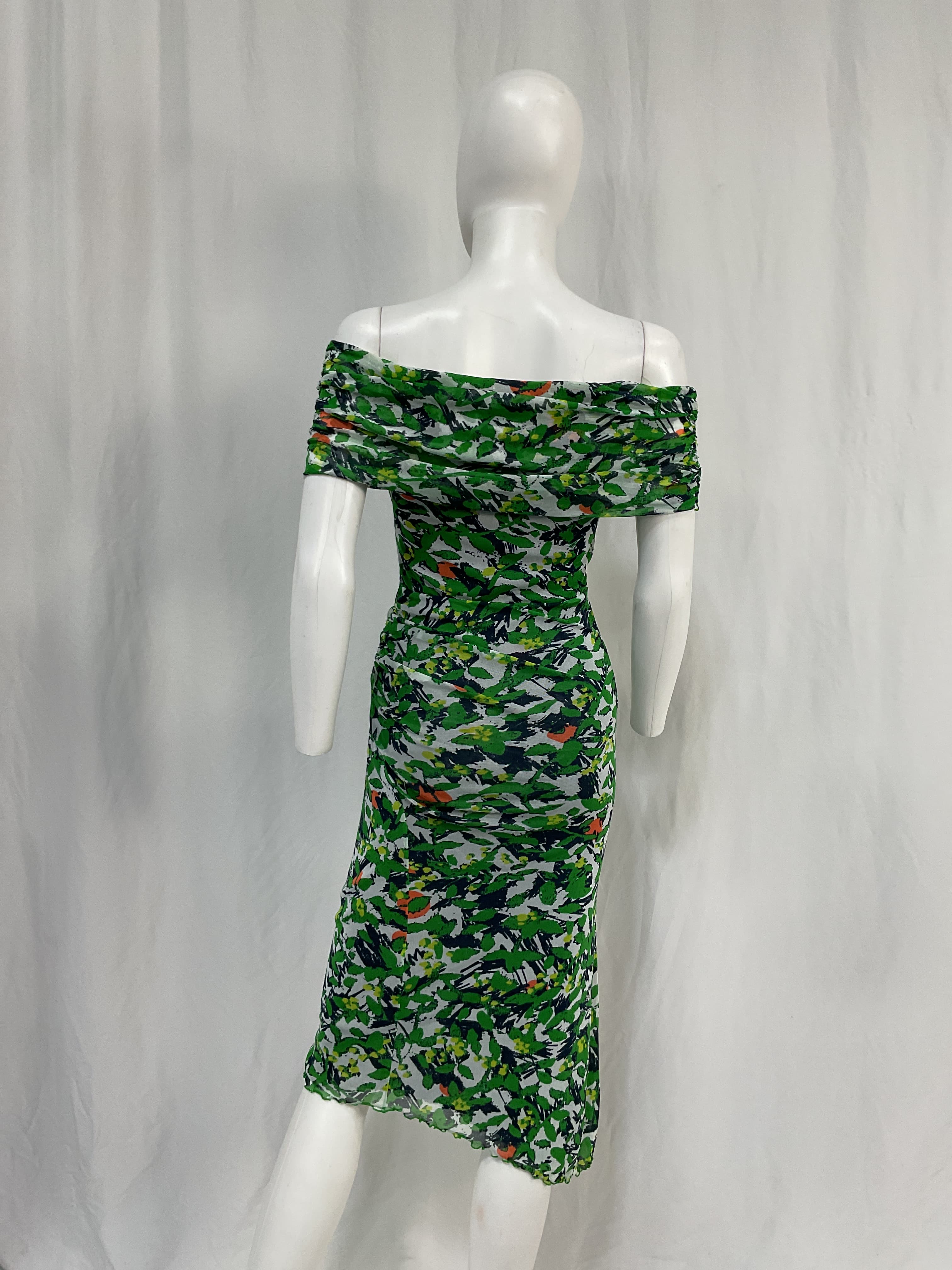 Lovinia Dress In Scribble Garden White - Image 3