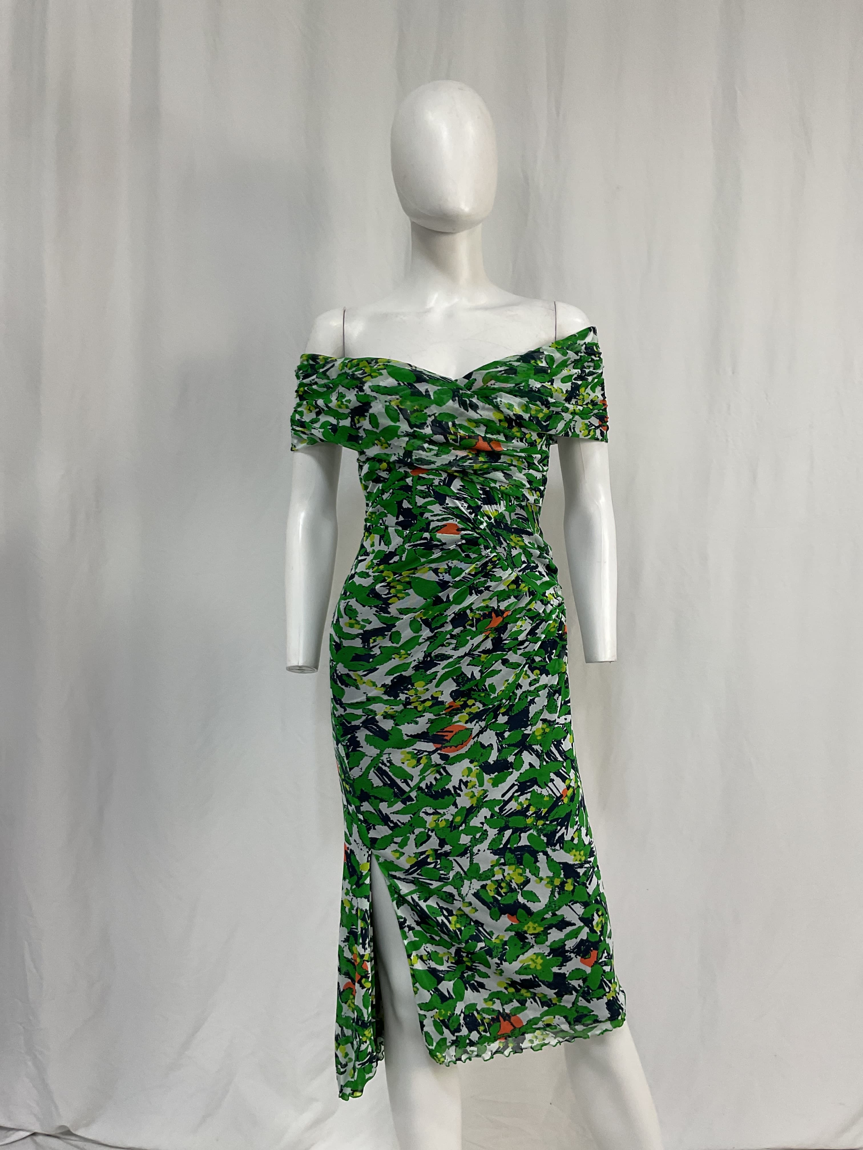 Lovinia Dress In Scribble Garden White - Image 2