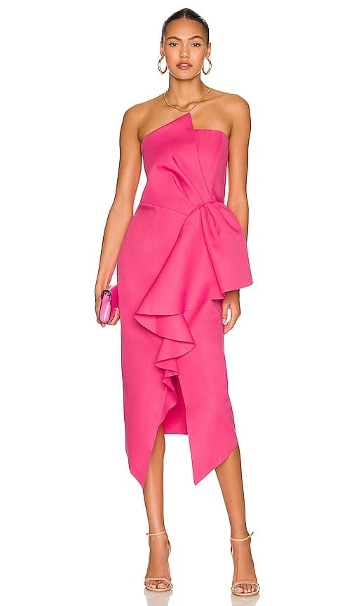 Reception Dress In Fuchsia - Image 1