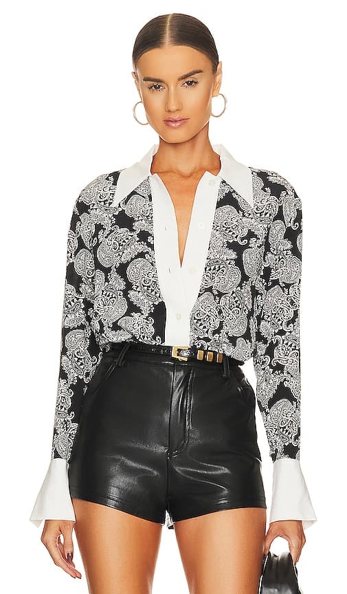 Nikola Shirt In True Black & Nature White - Image 1