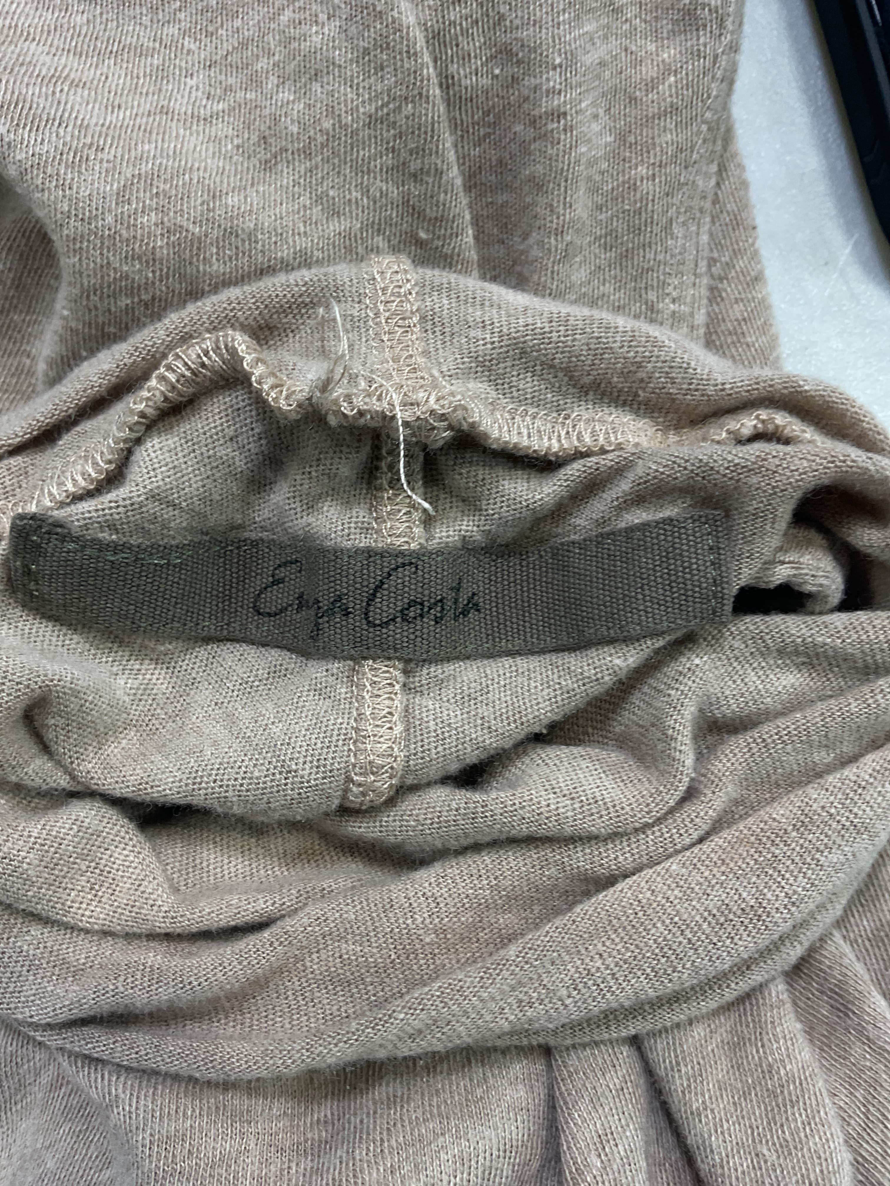 Cashmere Halter Turtleneck In Khaki - Image 3