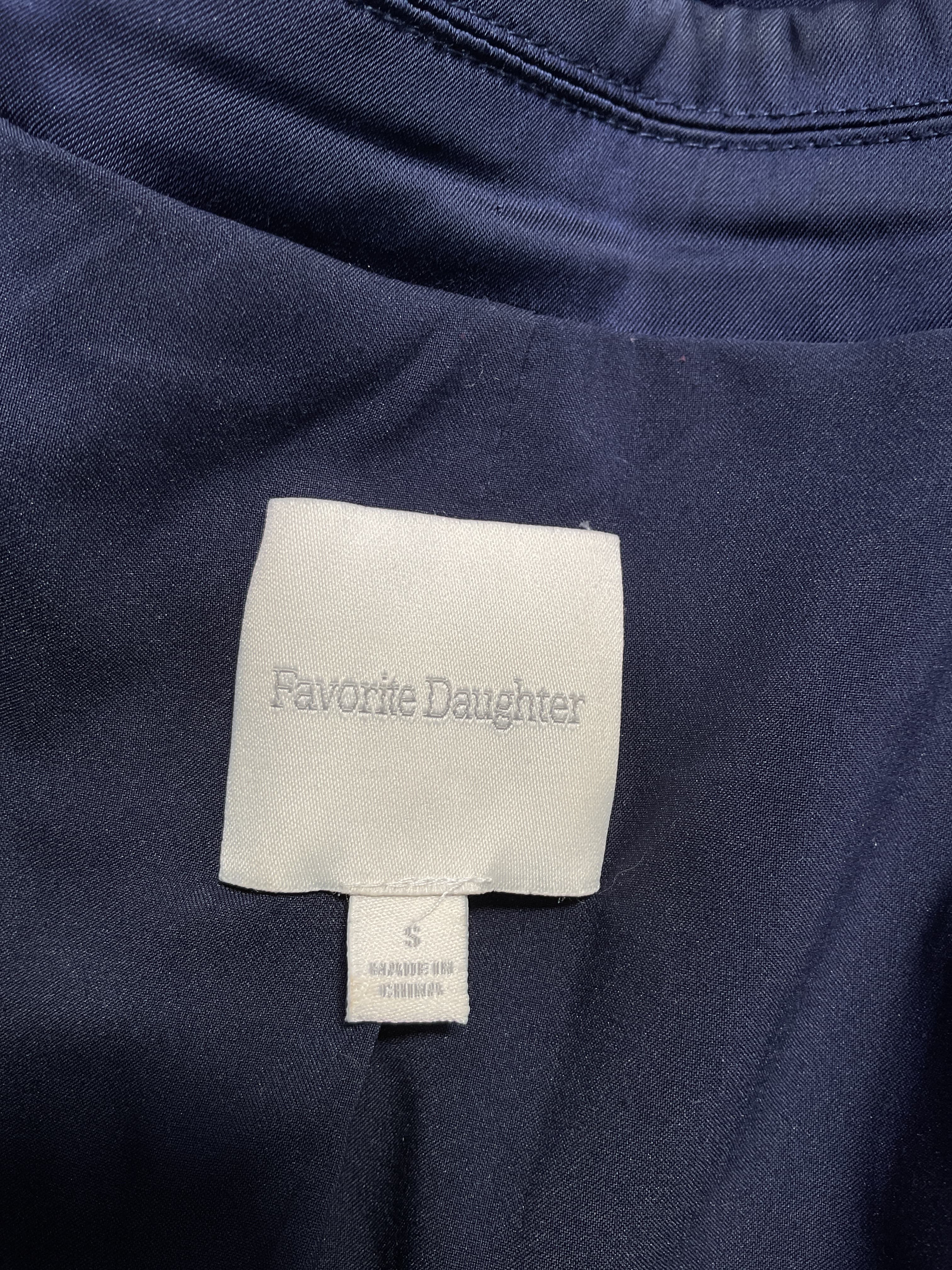 Satin Blazer In Navy - Image 3