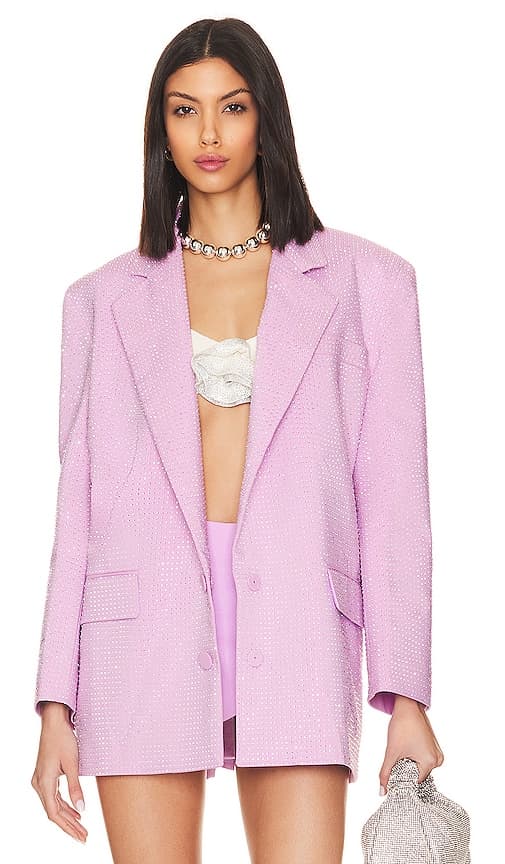 Oversized Blazer In Lilac Pink - Image 1