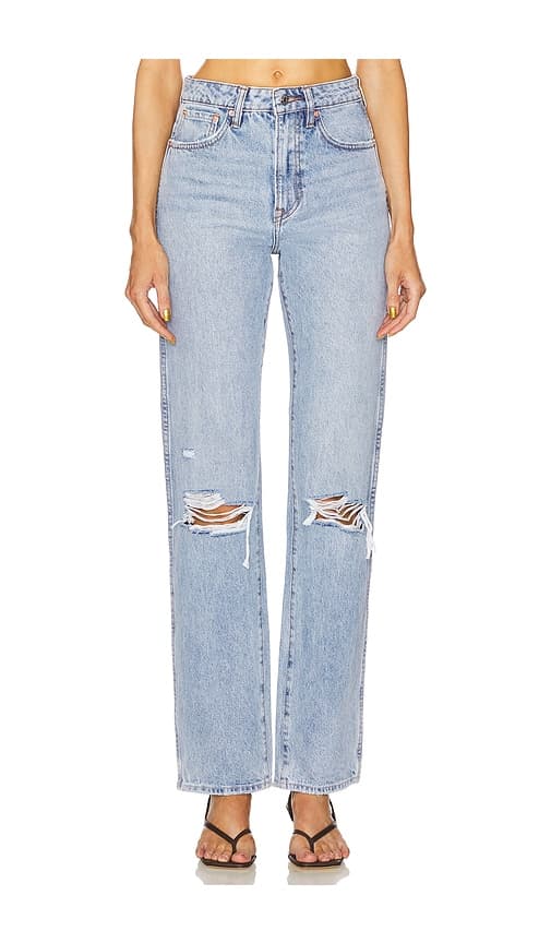 Sara Super High Rise Slim Straight In Red Rock - Image 1