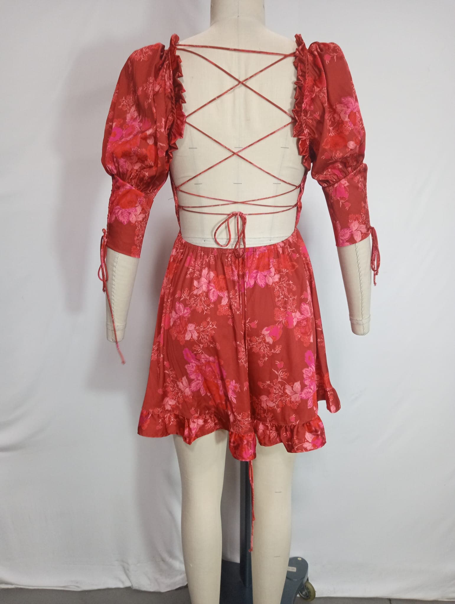 Alia Mini Dress In Red - Image 2