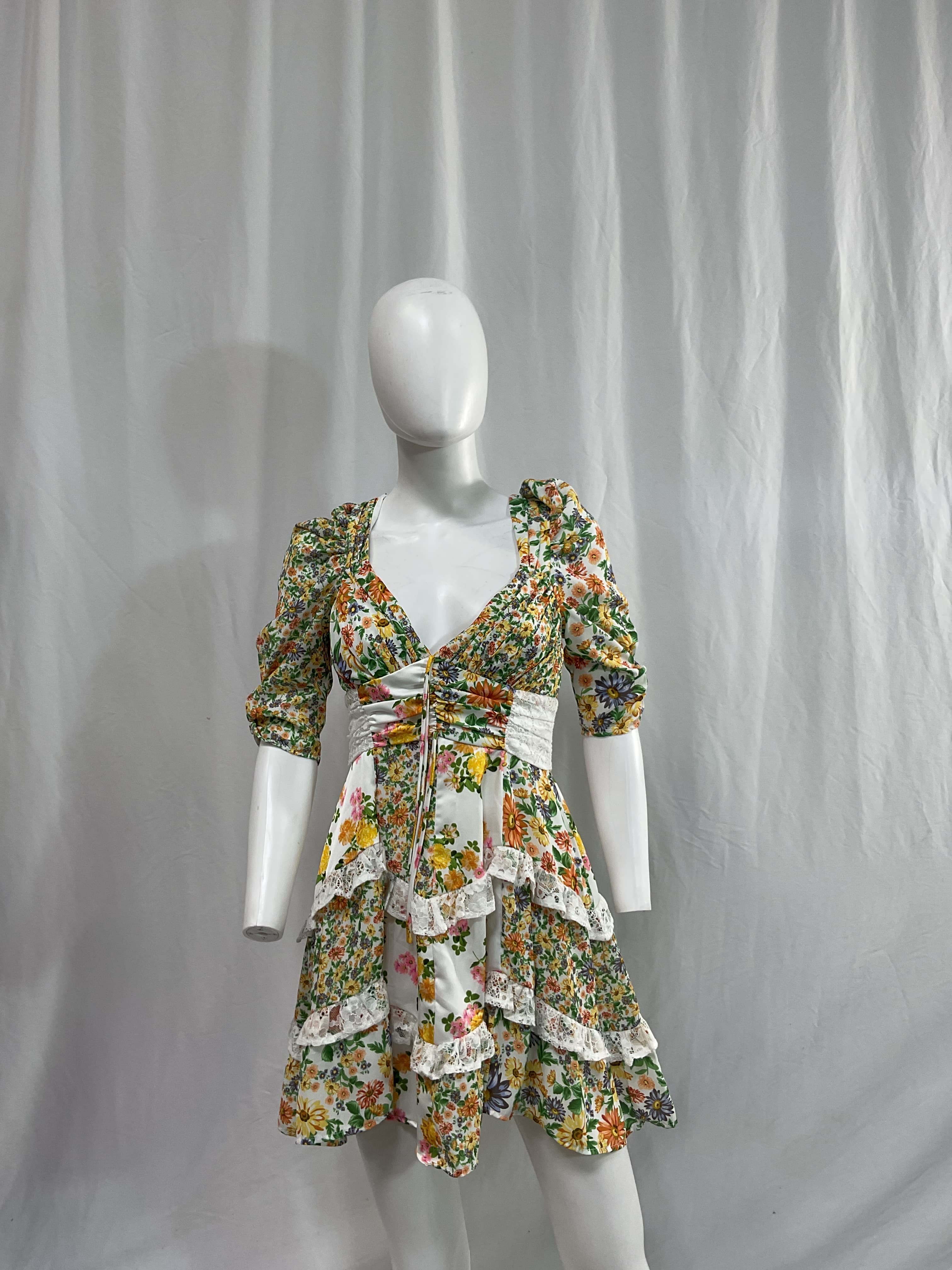 Rosalyn Mini Dress In Green - Image 3
