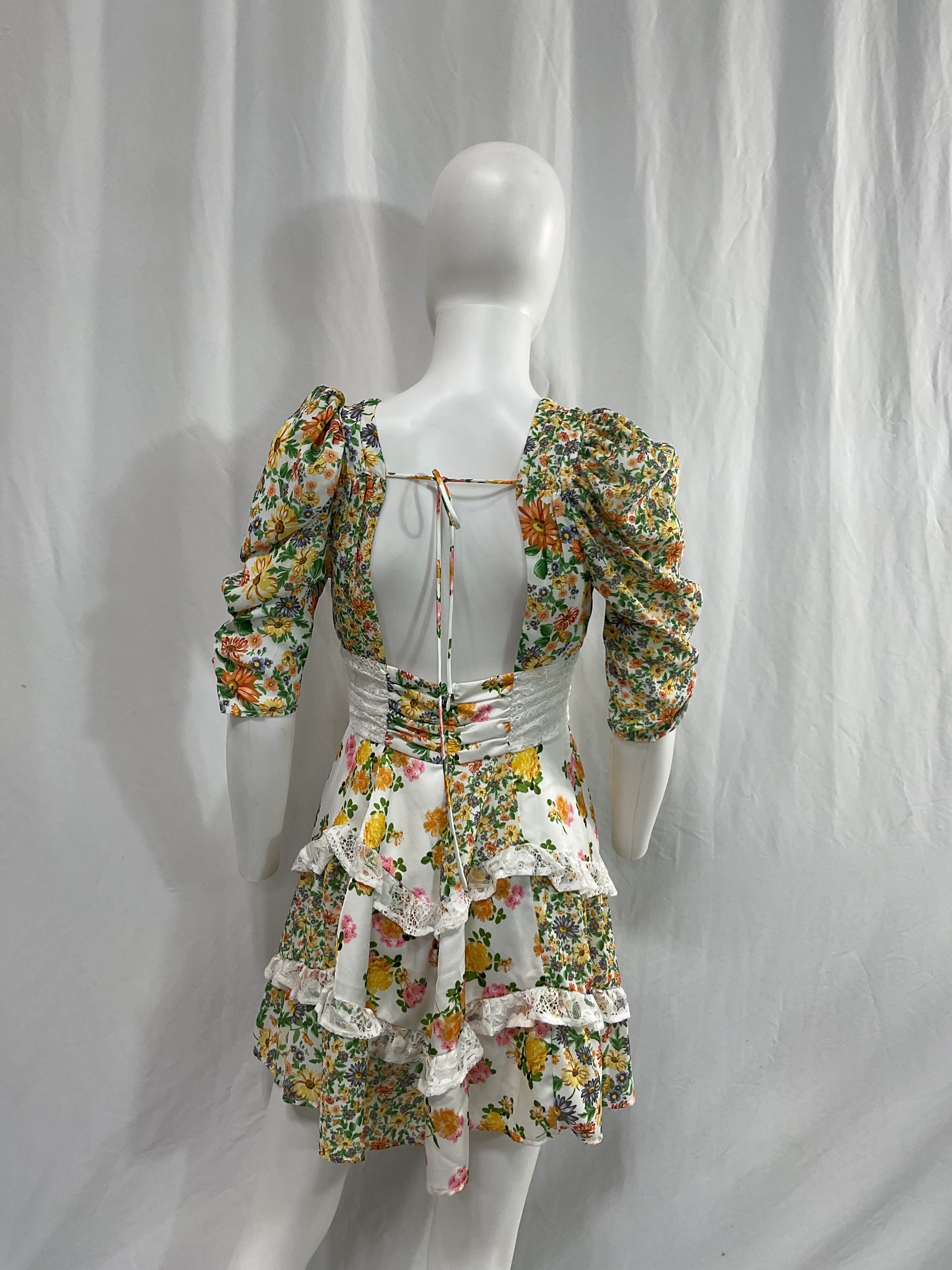 Rosalyn Mini Dress In Green - Image 2