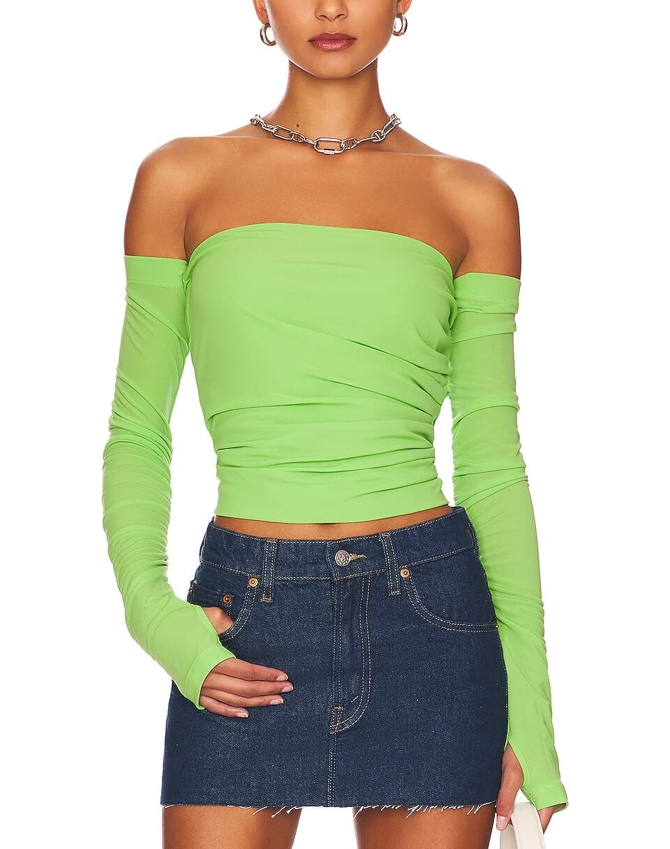 Twist Long Sleeve Tube Top - Image 1
