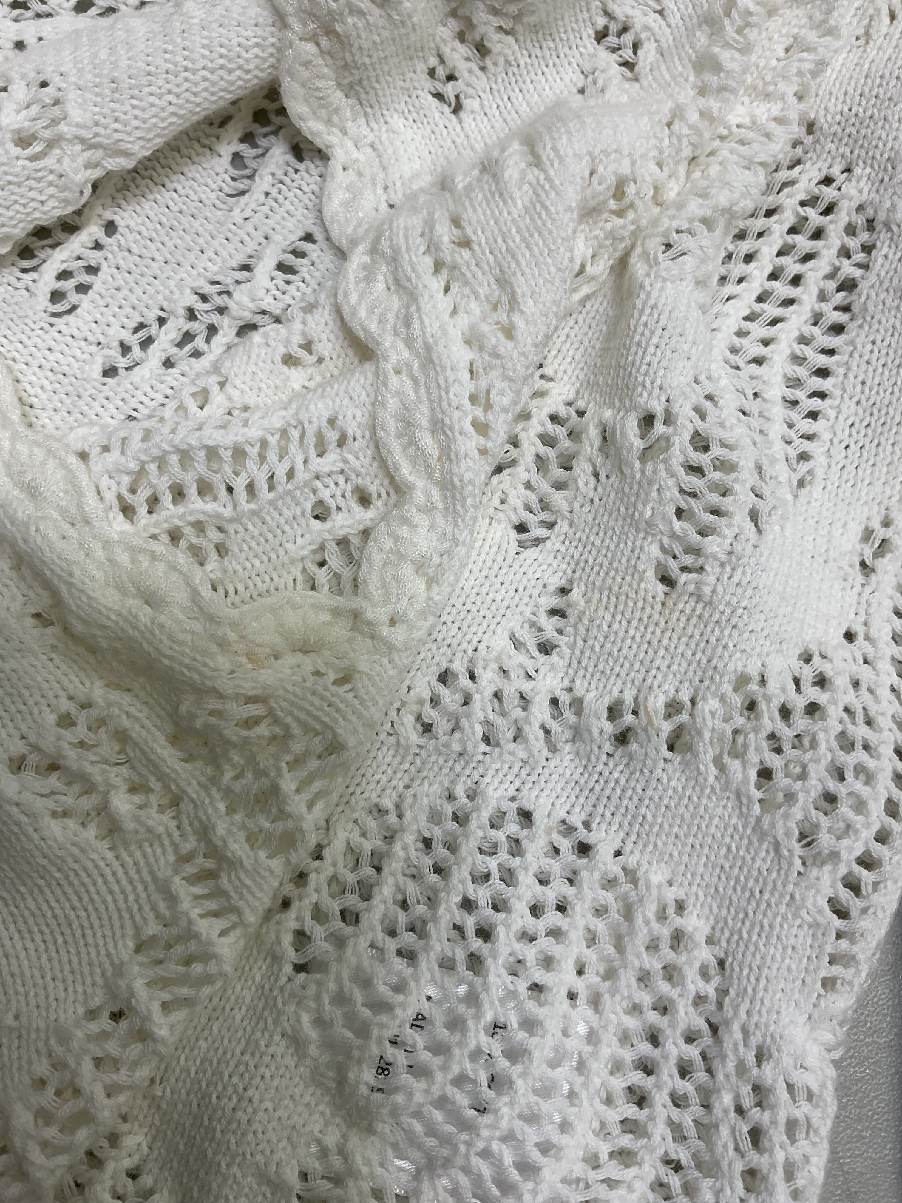 House Of Harlow 1960 X Revolve Kameli Pointelle Cropped Sweater In Ivory - Image 2