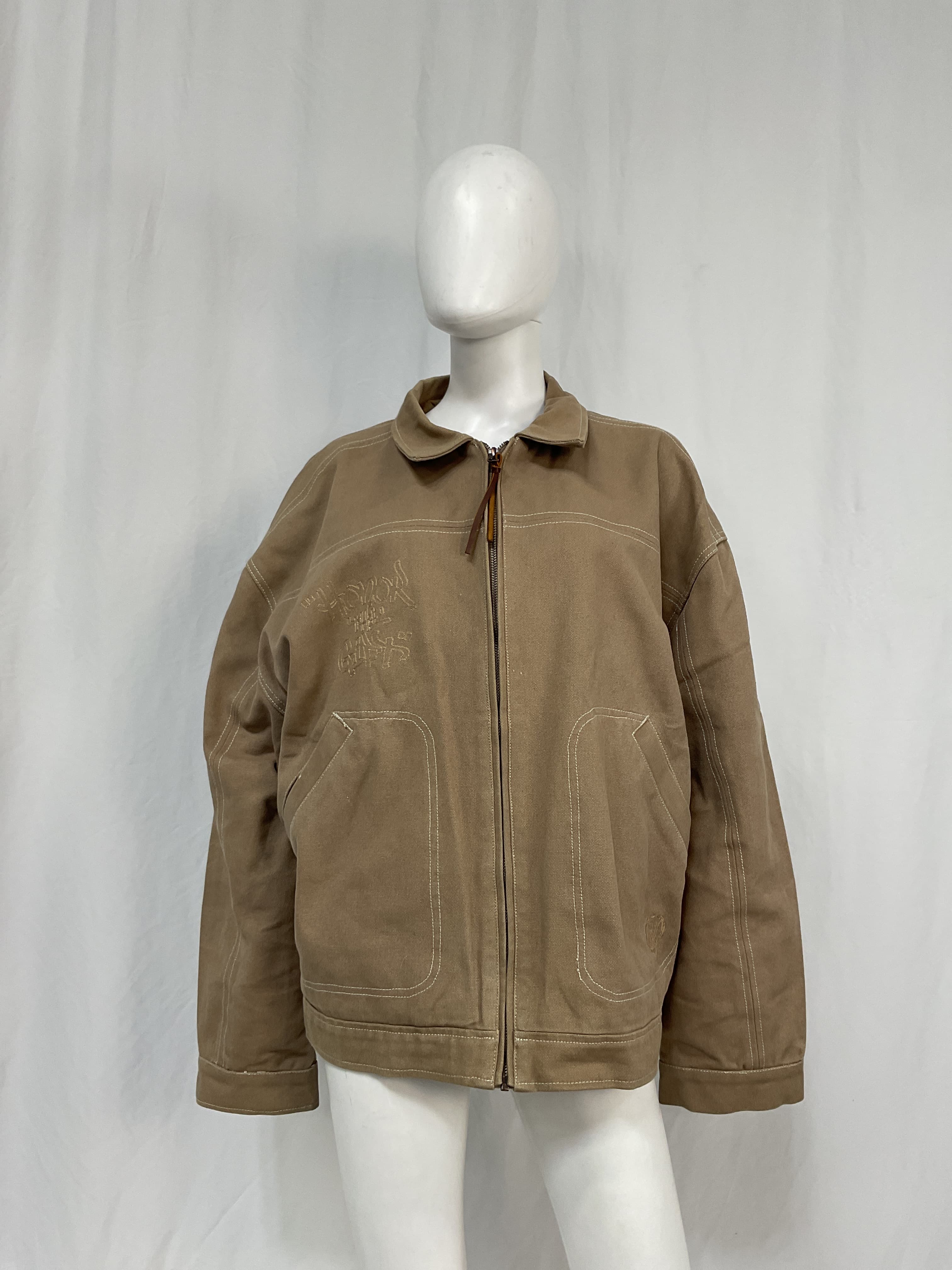 Script Carpenter Jacket In Light Brown - Image 3