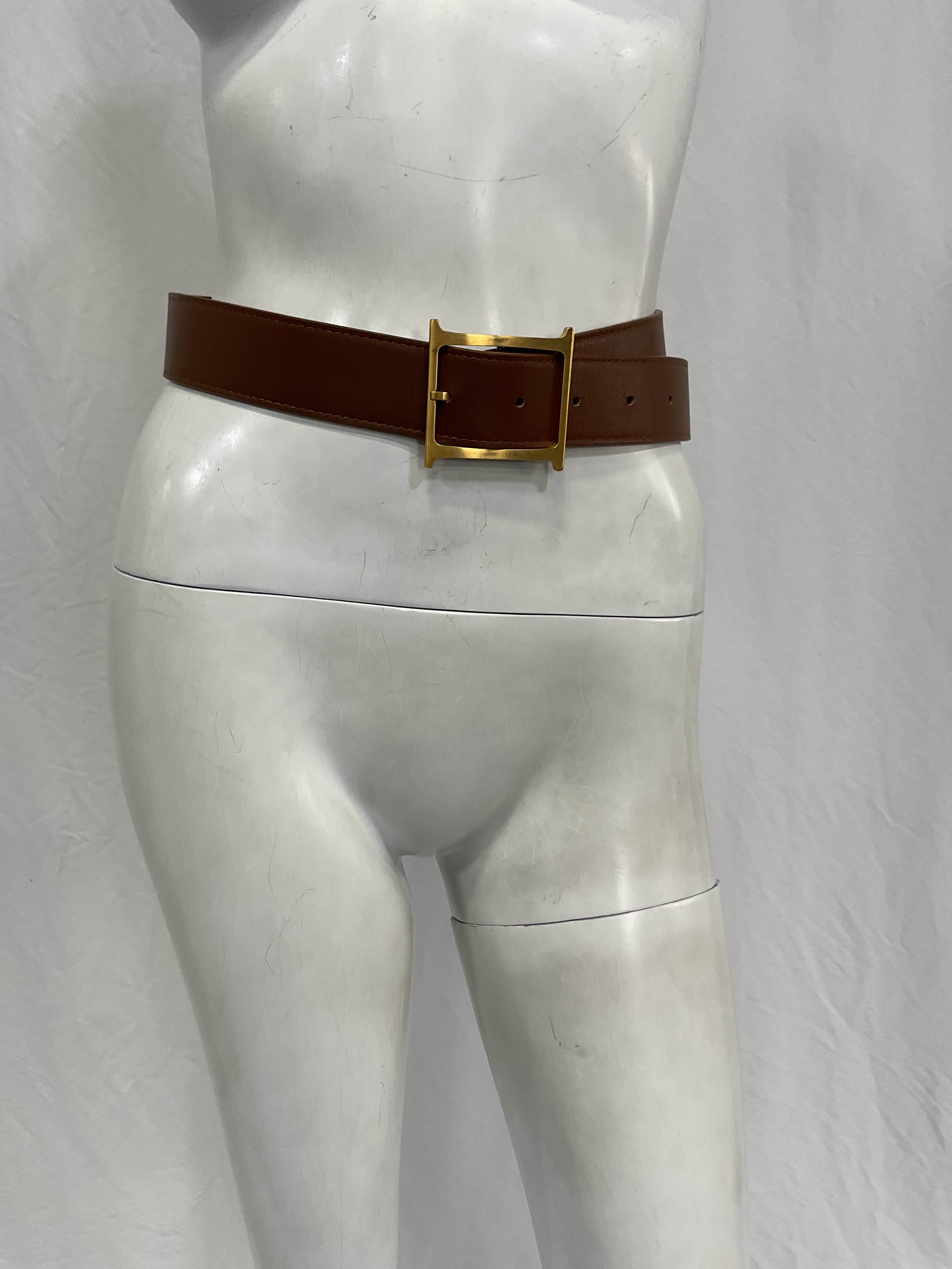 Logo Belt In Brown - Image 4
