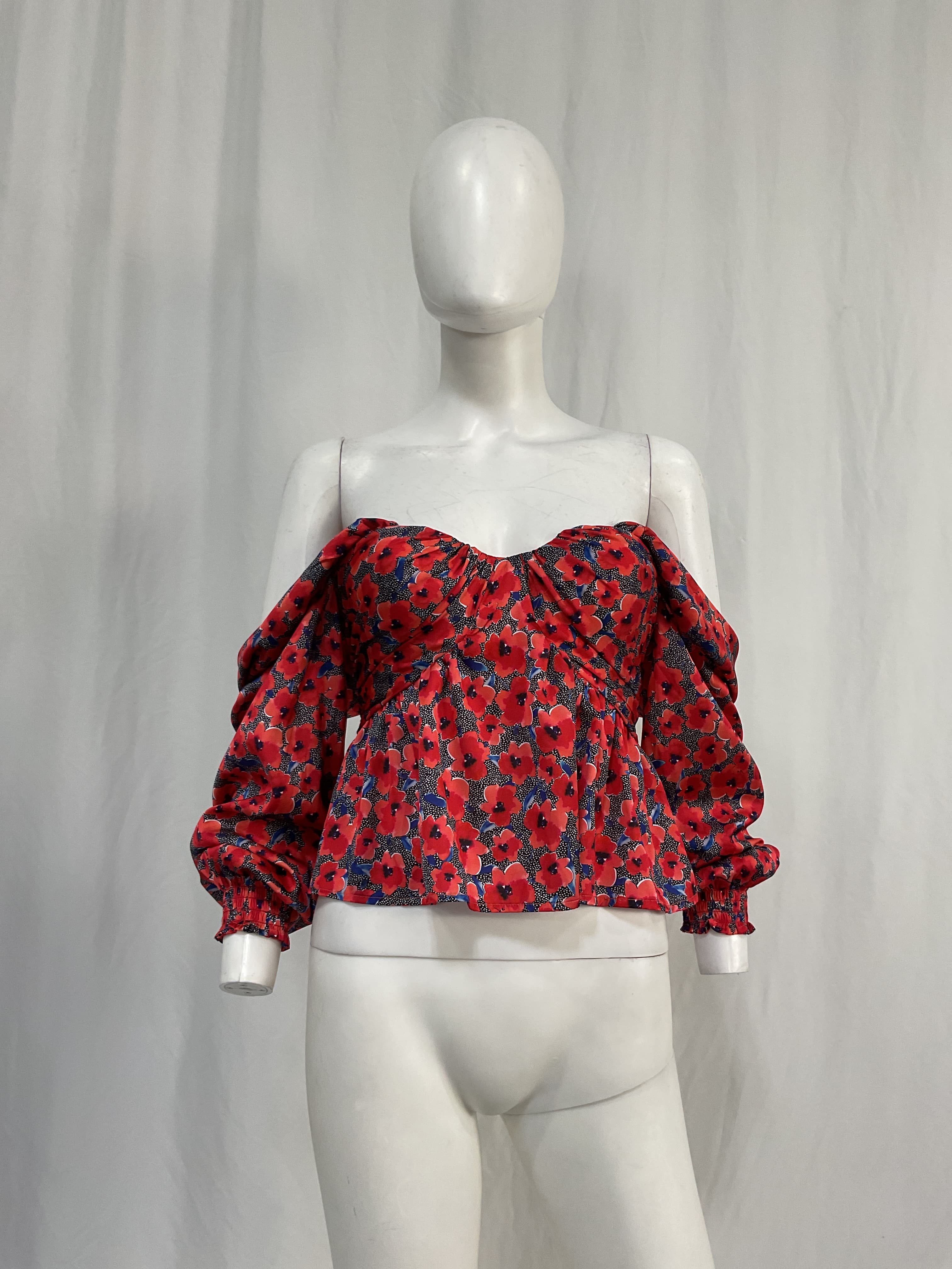 House Of Harlow 1960 X Revolve Burna Blouse In Red Poppy Floral - Image 2
