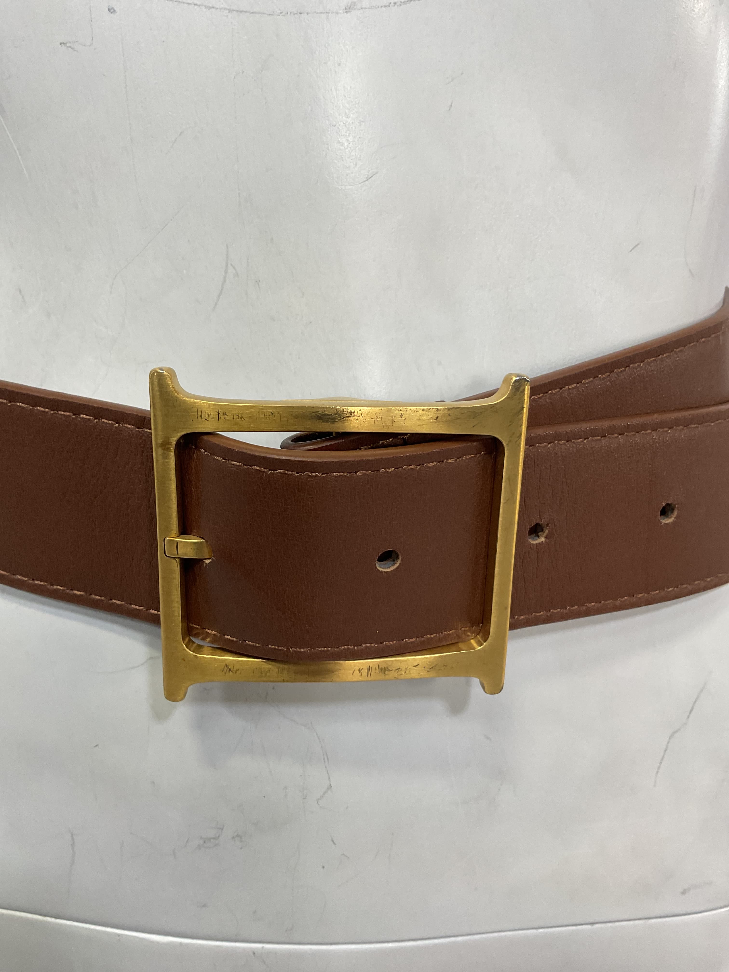 Logo Belt In Brown - Image 3
