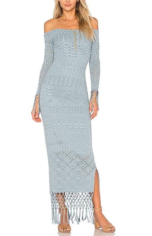 House Of Harlow 1960 X Revolve Rose Dress In Dusty Blue - Image 1