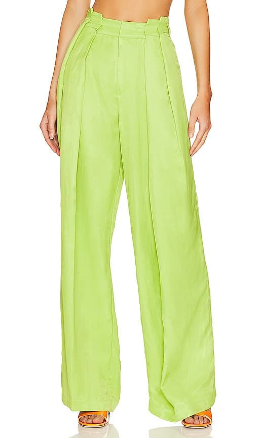Peonia Pant In Green - Image 1