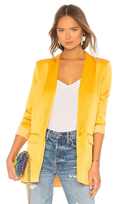 The Fleur Blazer In Mustard Yellow - Image 1