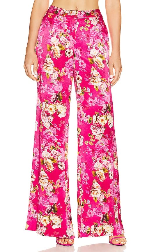 Pilar Wide Leg Pant In Cabaret Pink Multi Moschata Rosa - Image 1