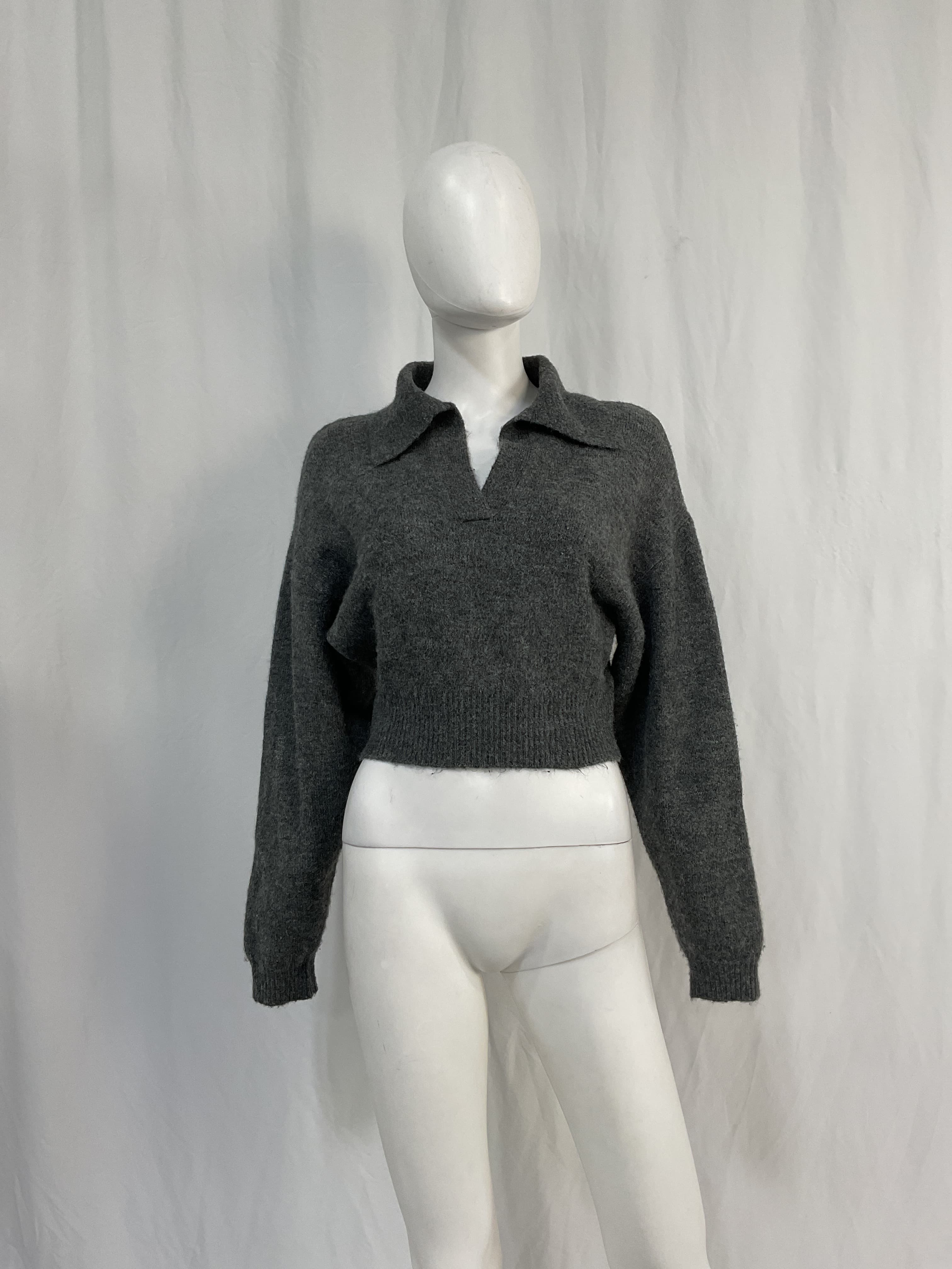 L'academie X Marianna Azaria Sweater In Charcoal Grey - Image 3