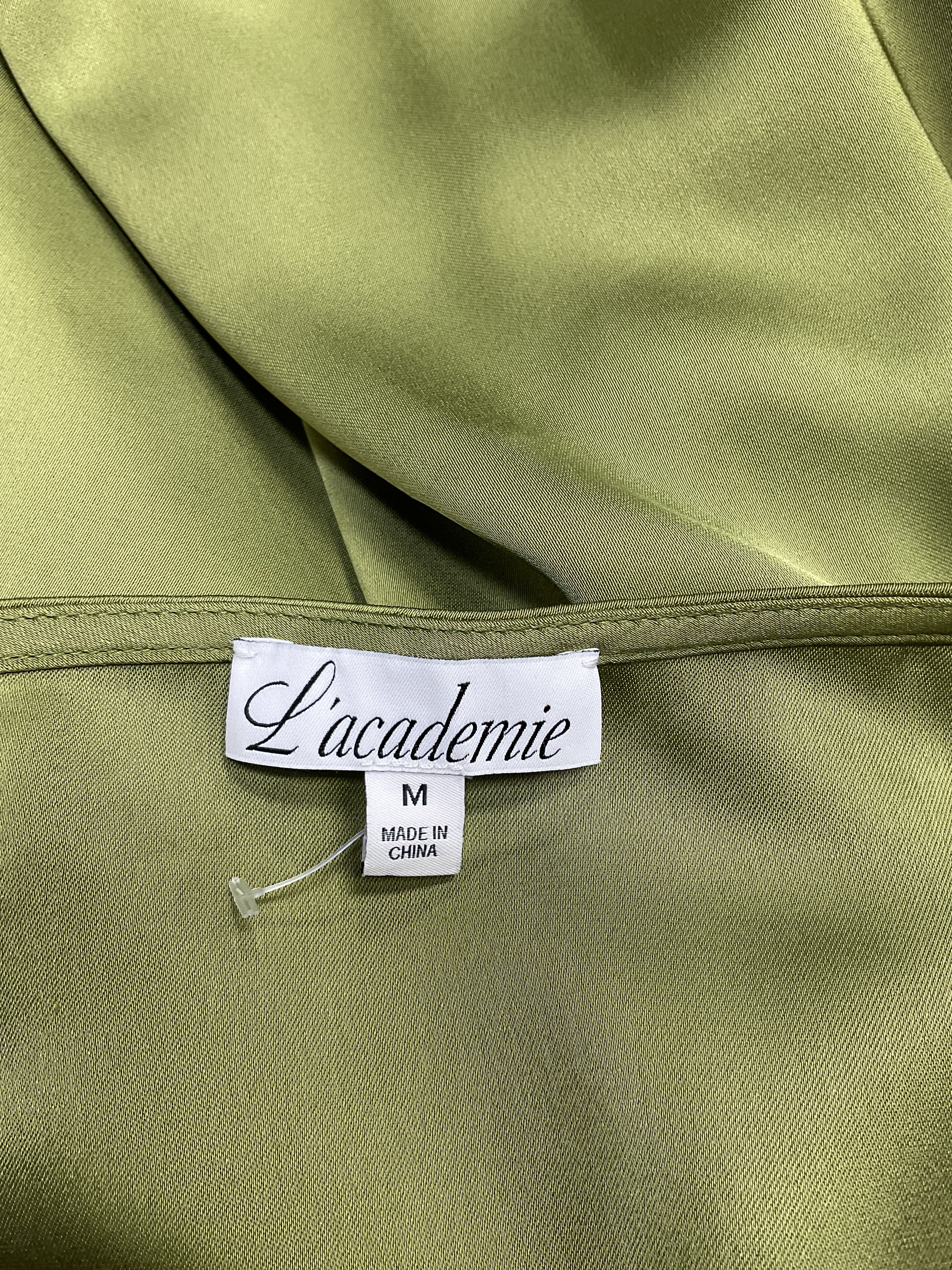 Terina Dress In Light Olive Green - Image 4