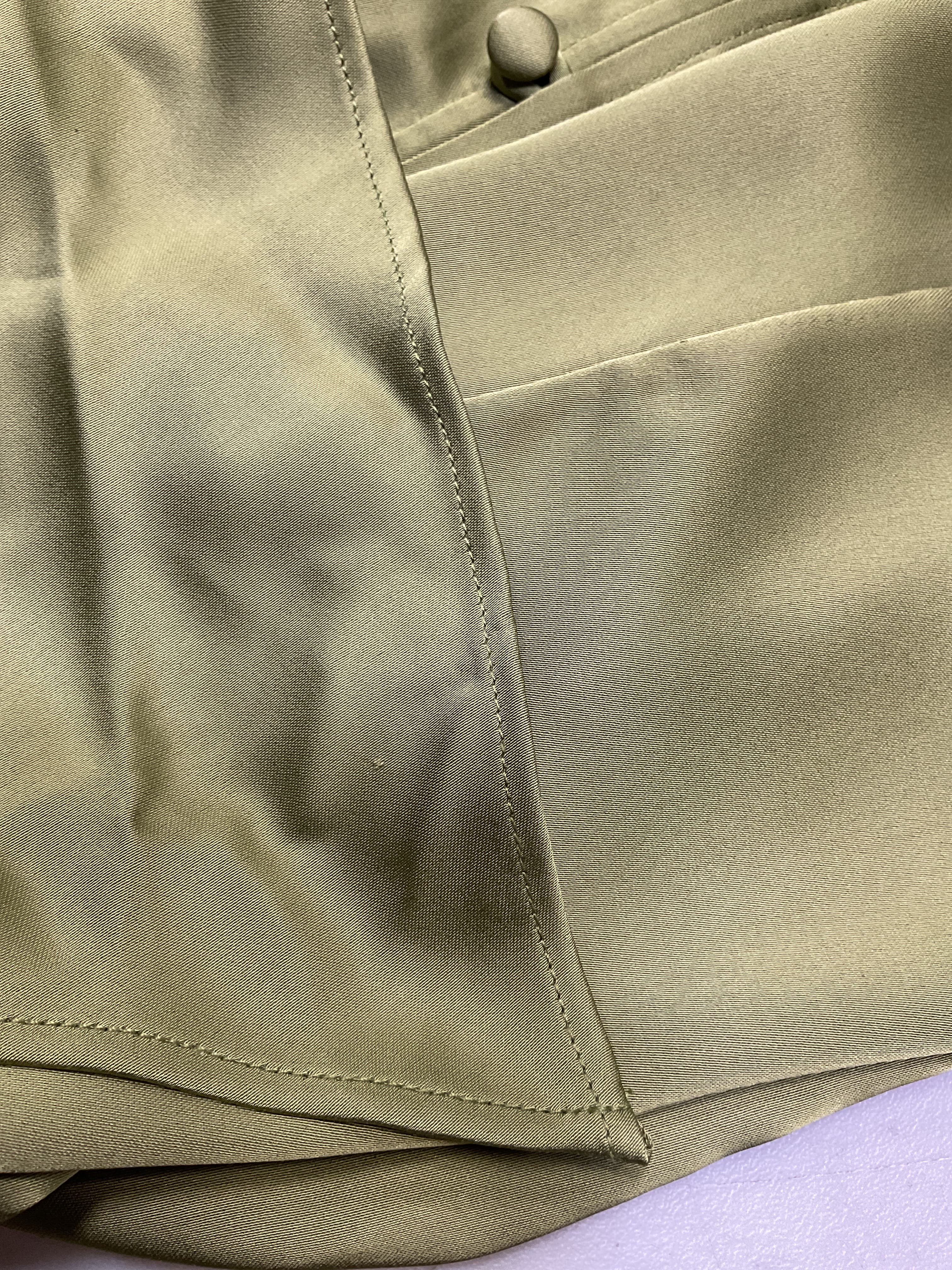 Terina Dress In Light Olive Green - Image 3