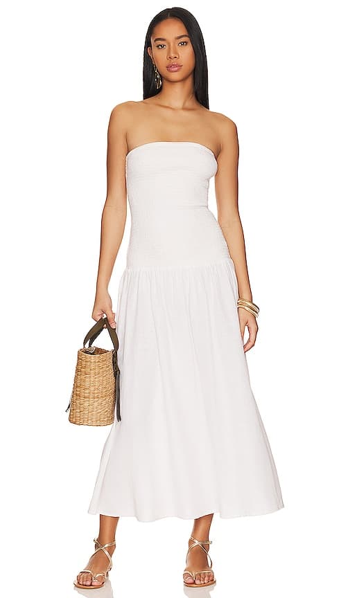 Lila Midi Dress In Cream - Image 1