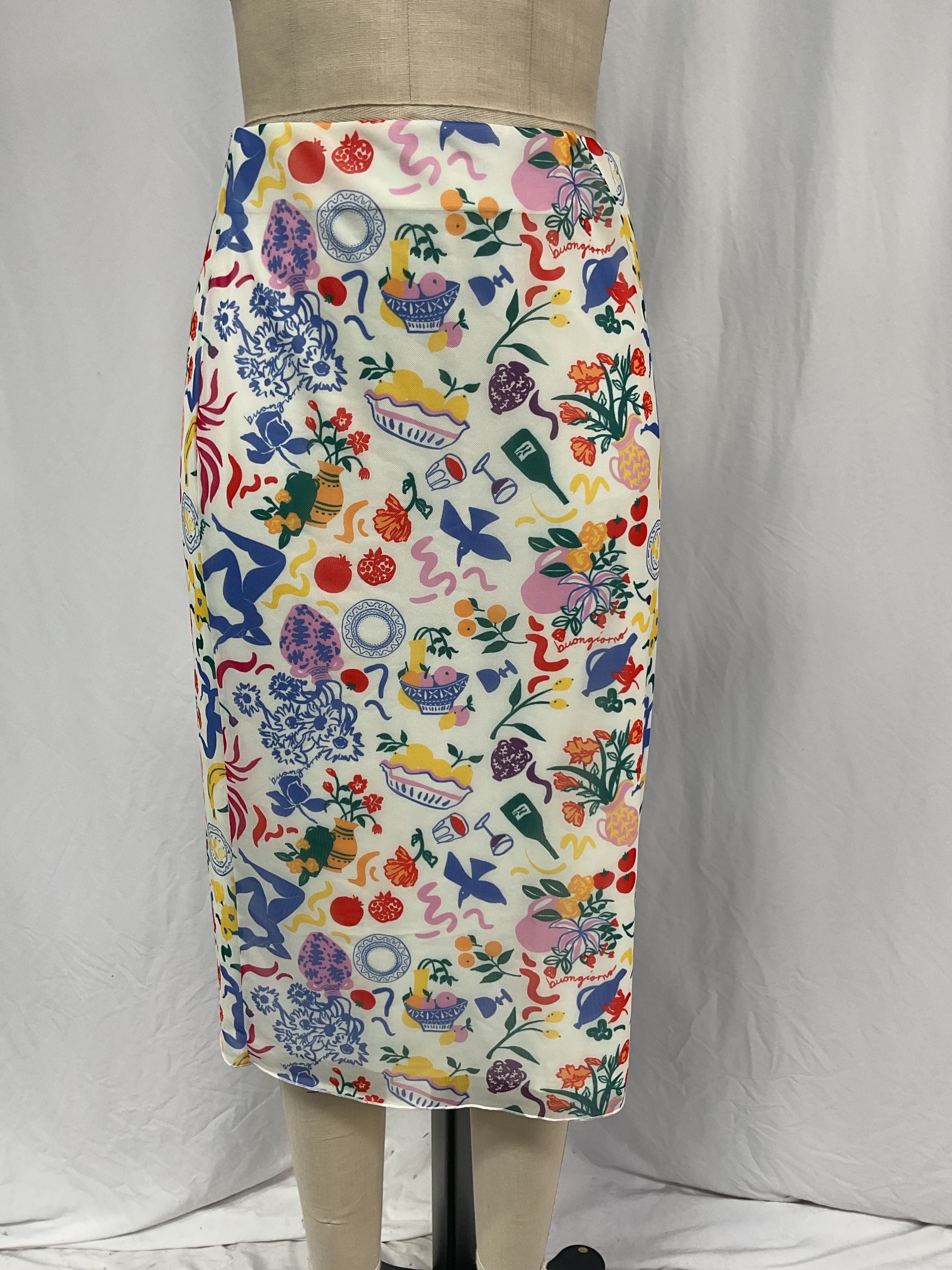 Giada Midi Skirt In Buongiorno Multi - Image 2