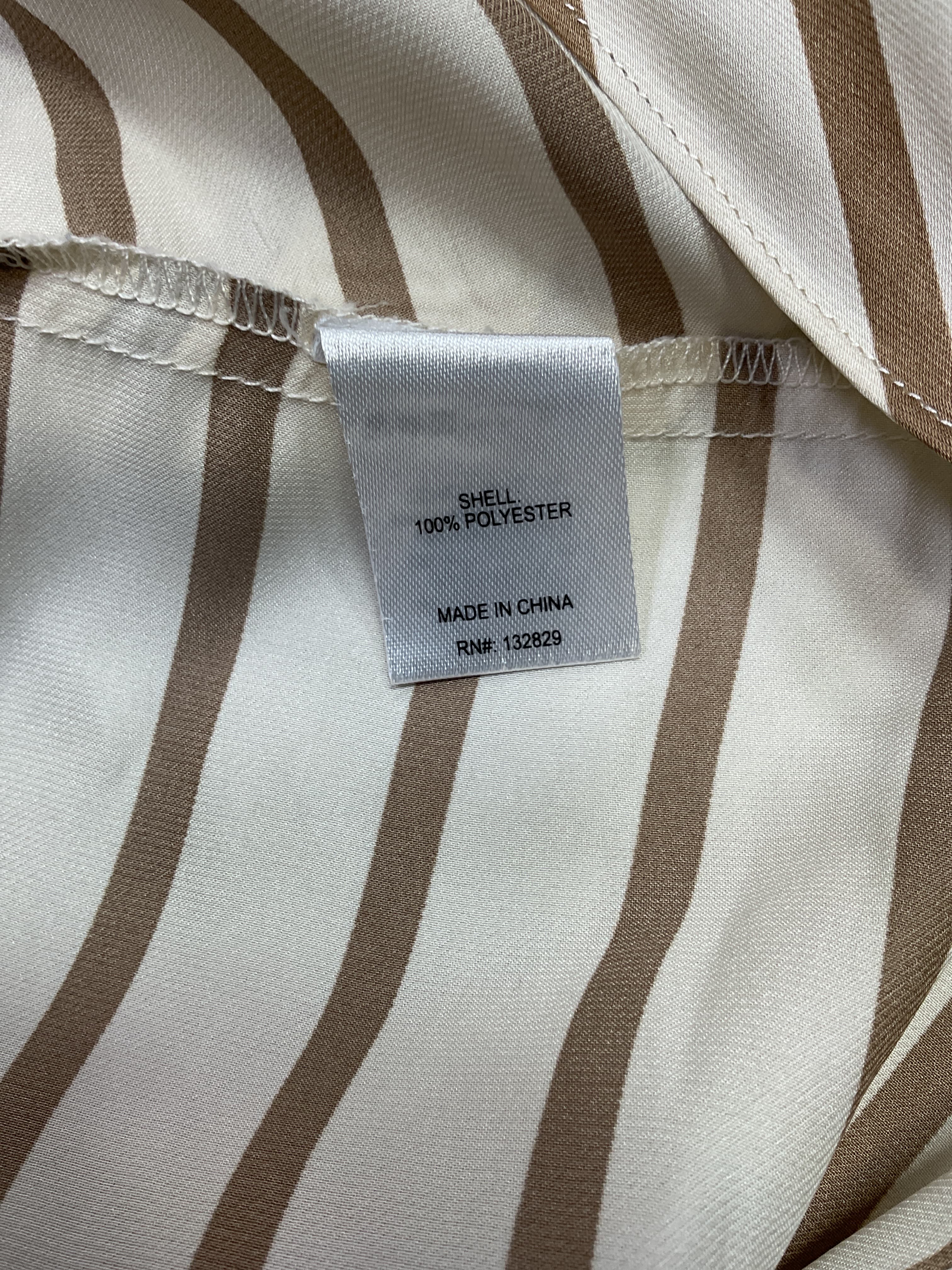 The Kamille Mini Dress In Brown & Ivory Stripe - Image 4