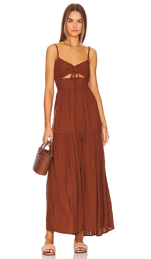 Zuri Dress In Coffee - Image 1