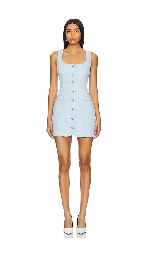 Emmeline Mini Dress In Sky Blue - Image 1