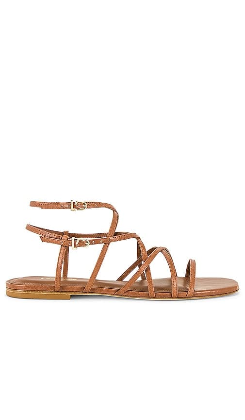 Naomi Flat Sandal In Caramel - Image 1