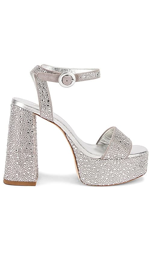 Dolly Crystal Platform In Gray & Crystal - Image 1