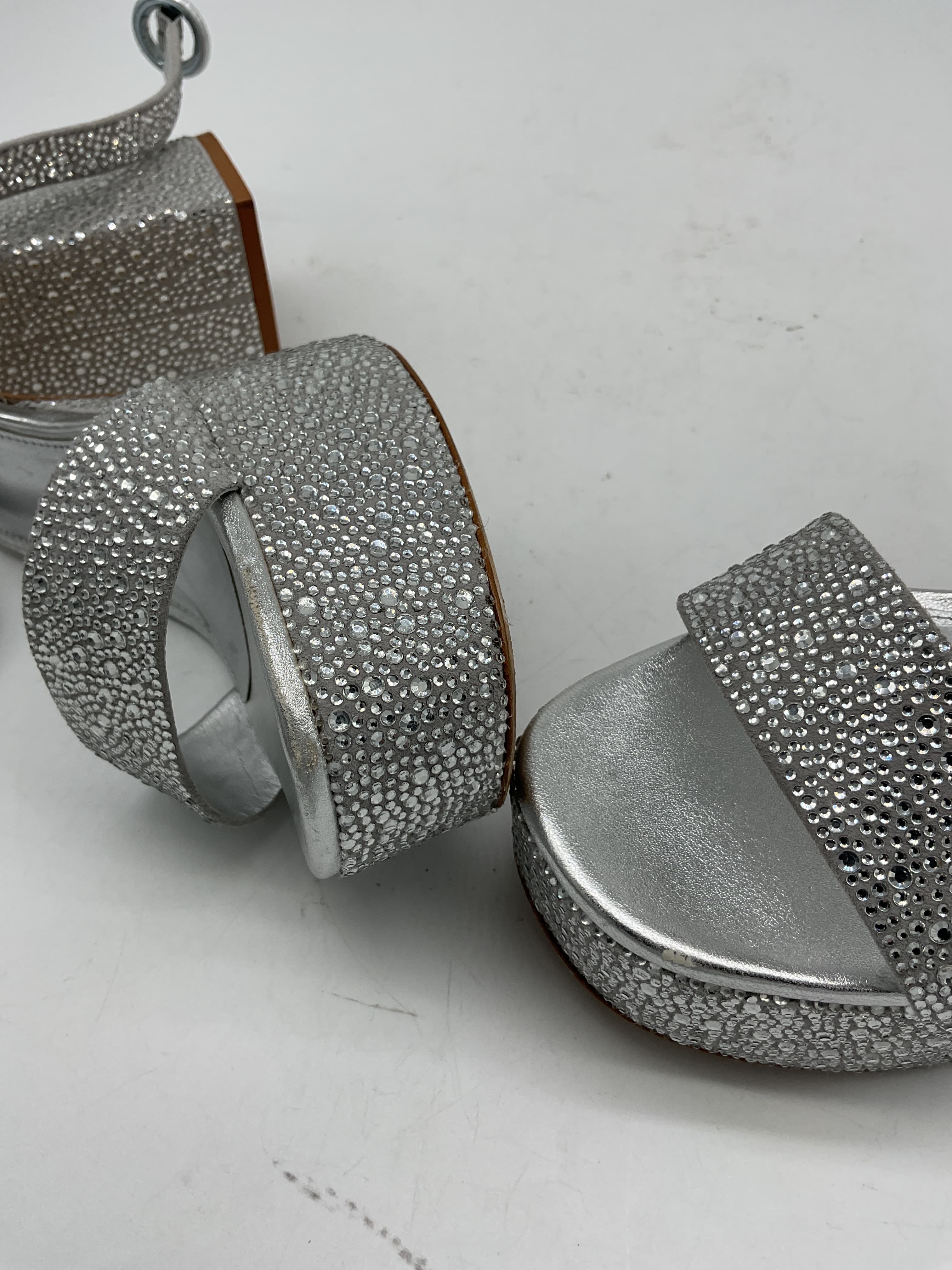 Dolly Crystal Platform In Gray & Crystal - Image 2