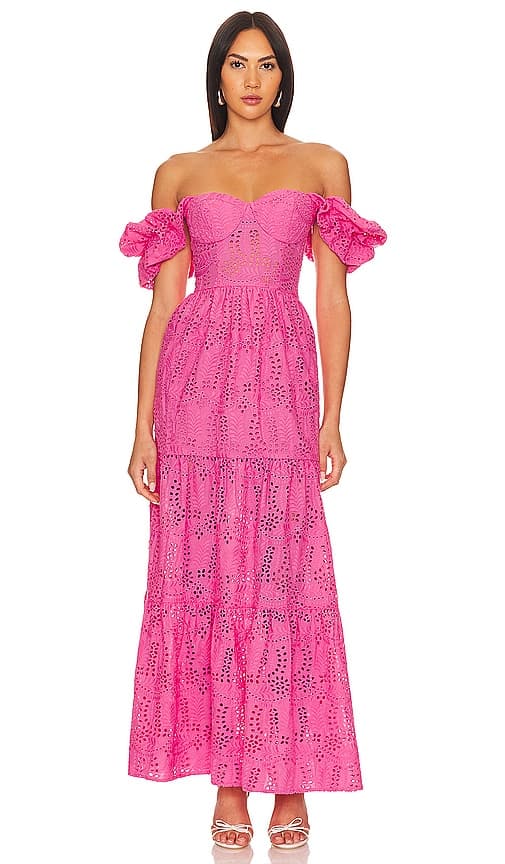 Young Love Midi Dress In Pink - Image 1