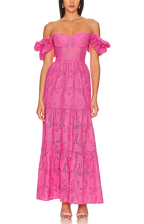 Young Love Midi Dress In Pink - Image 1