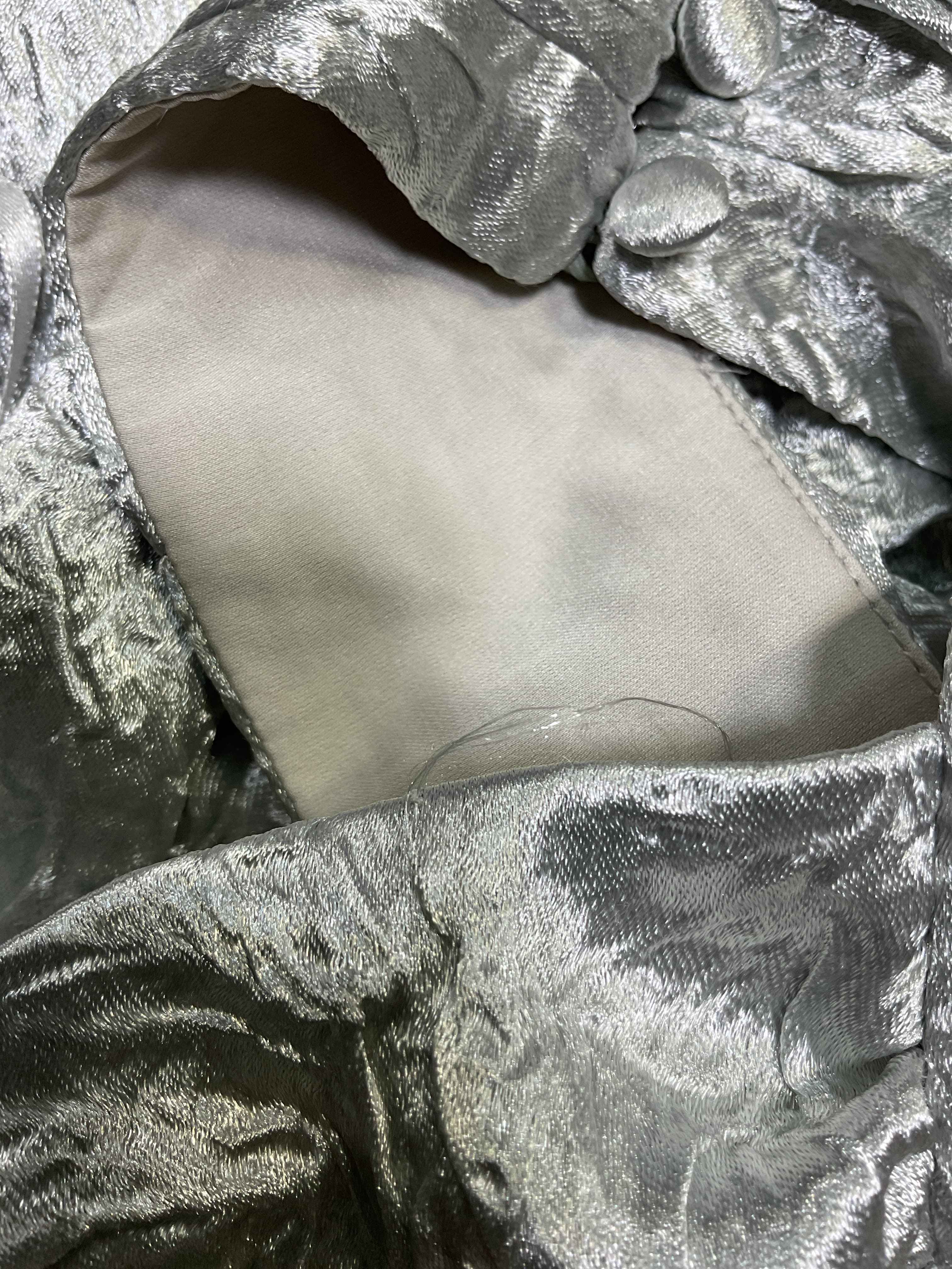 Hayes Mini Dress In Foil Silver - Image 4