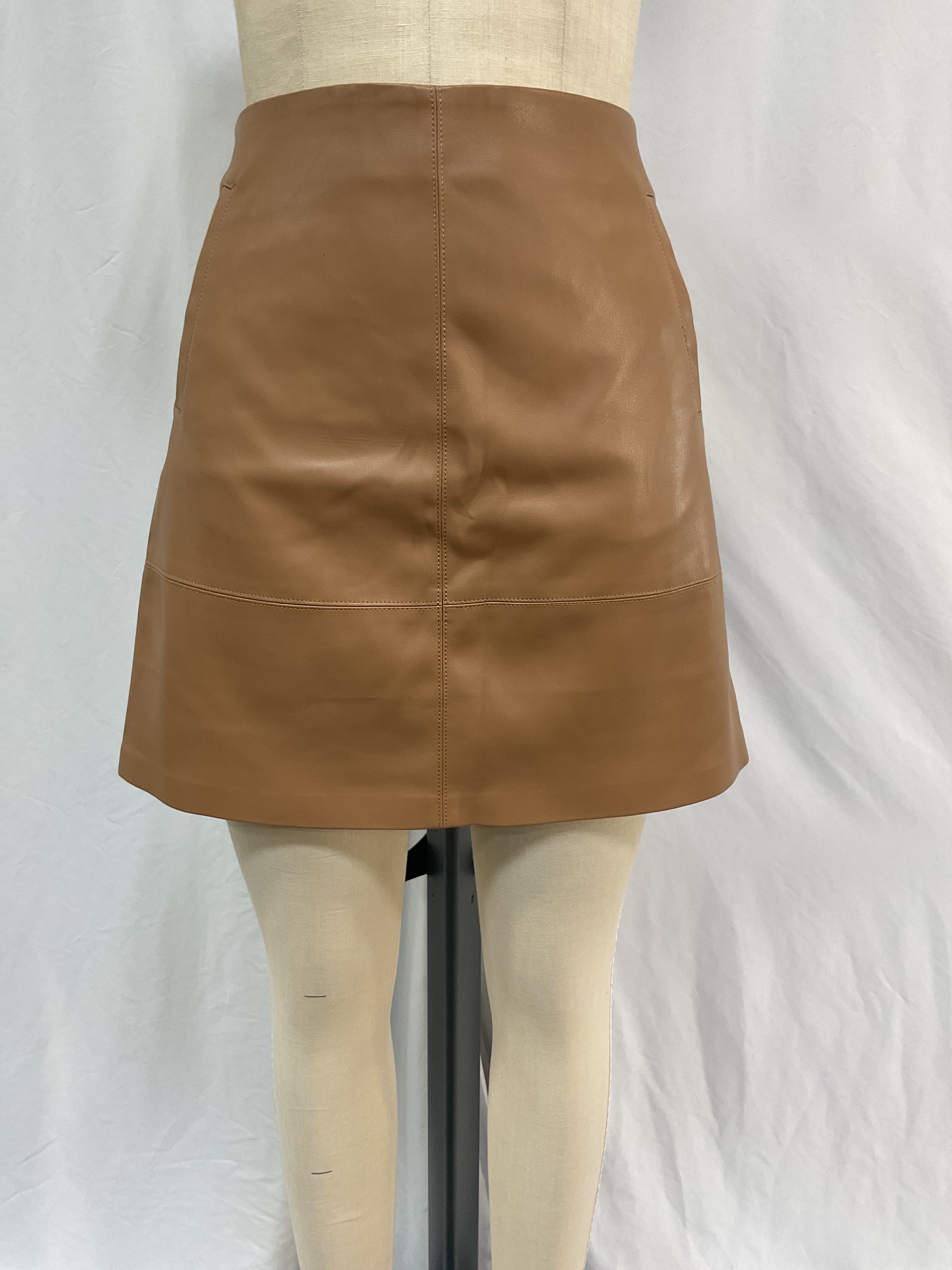 Valet Mini Skirt In Tan - Image 2
