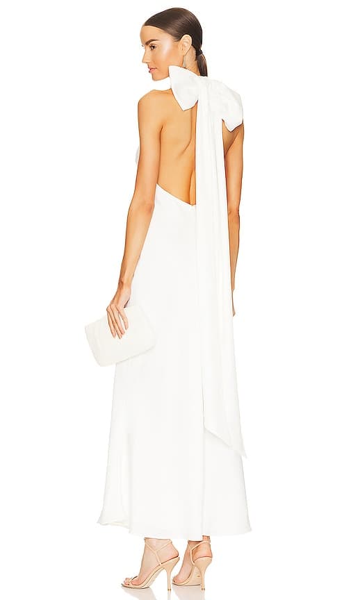 Misha X Revolve Evianna Satin Gown In Ivory - Image 1