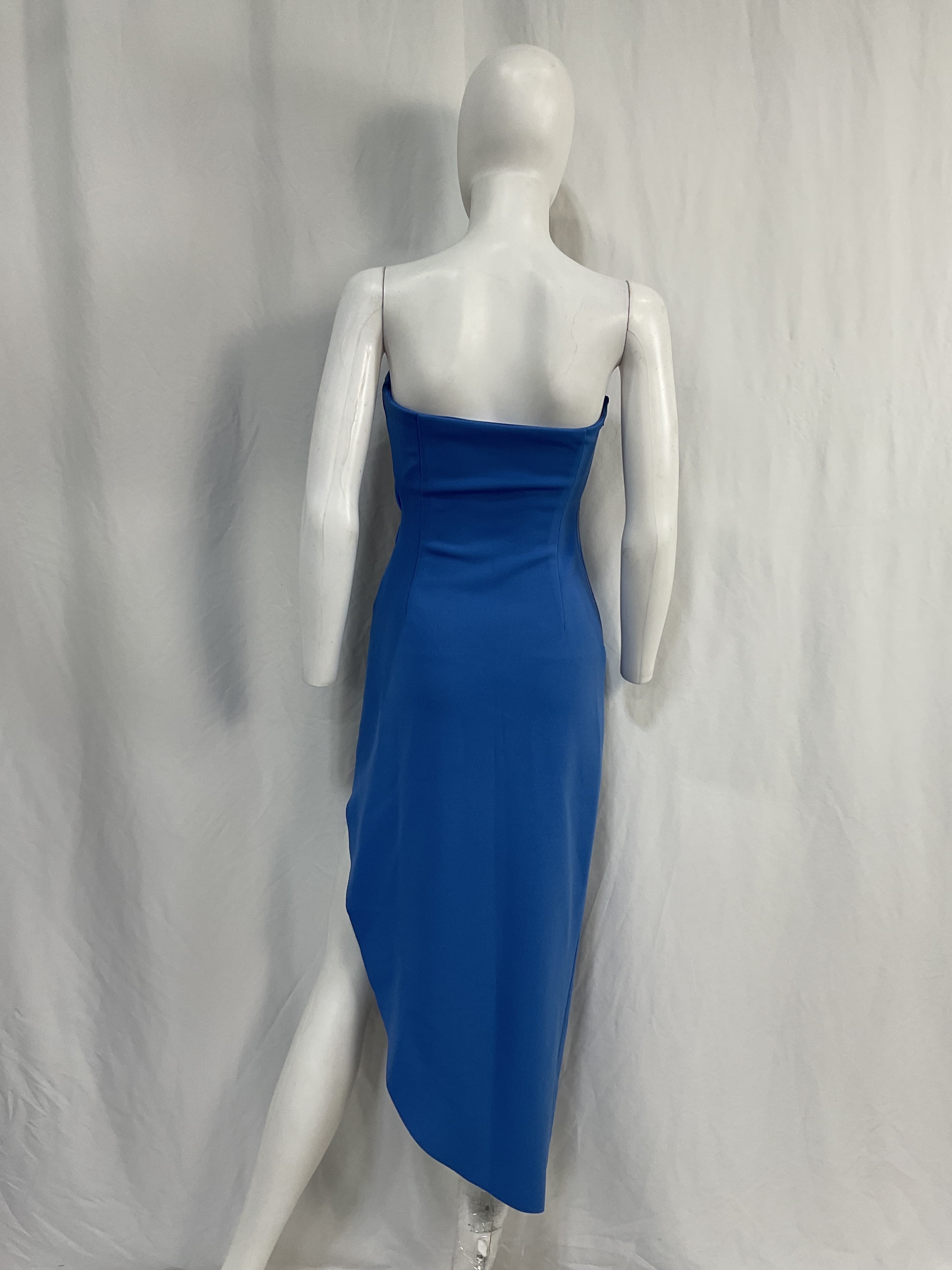 Audrina Bonded Midi Dress In Marina Blue - Image 2