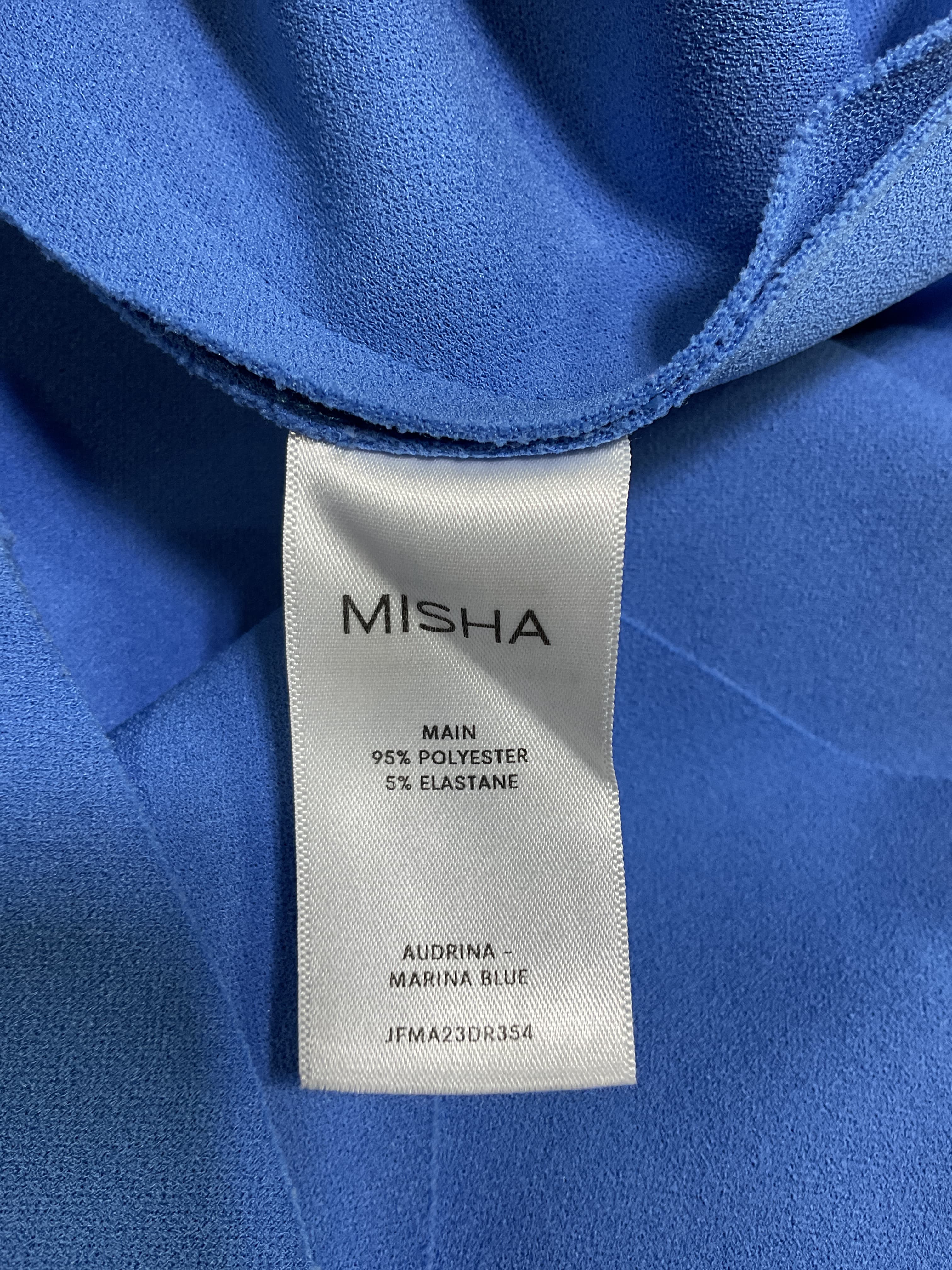 Audrina Bonded Midi Dress In Marina Blue - Image 4