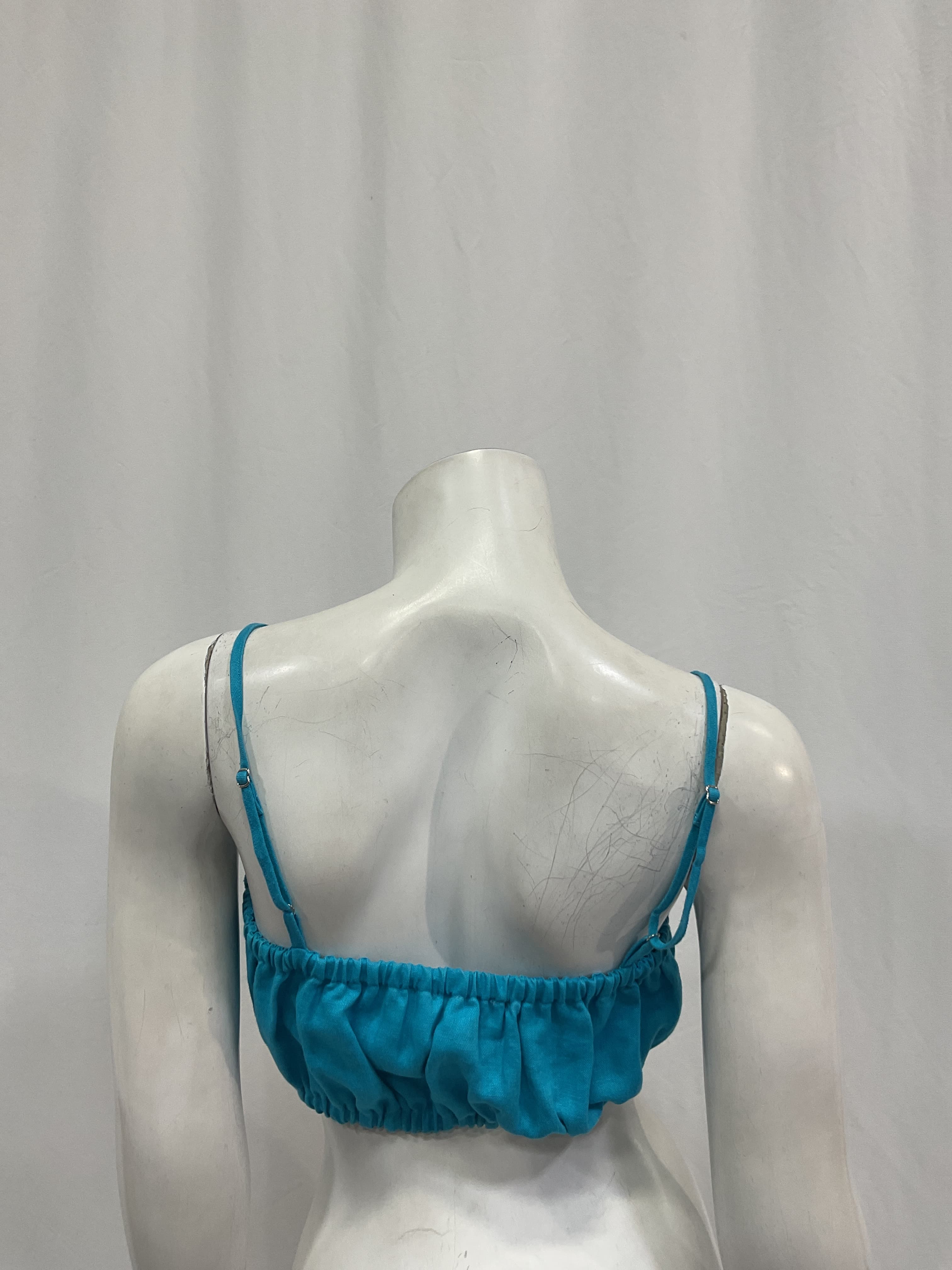 Matthew Bruch X Revolve Structured Bandeau Crop Top In Aquamarine - Image 3