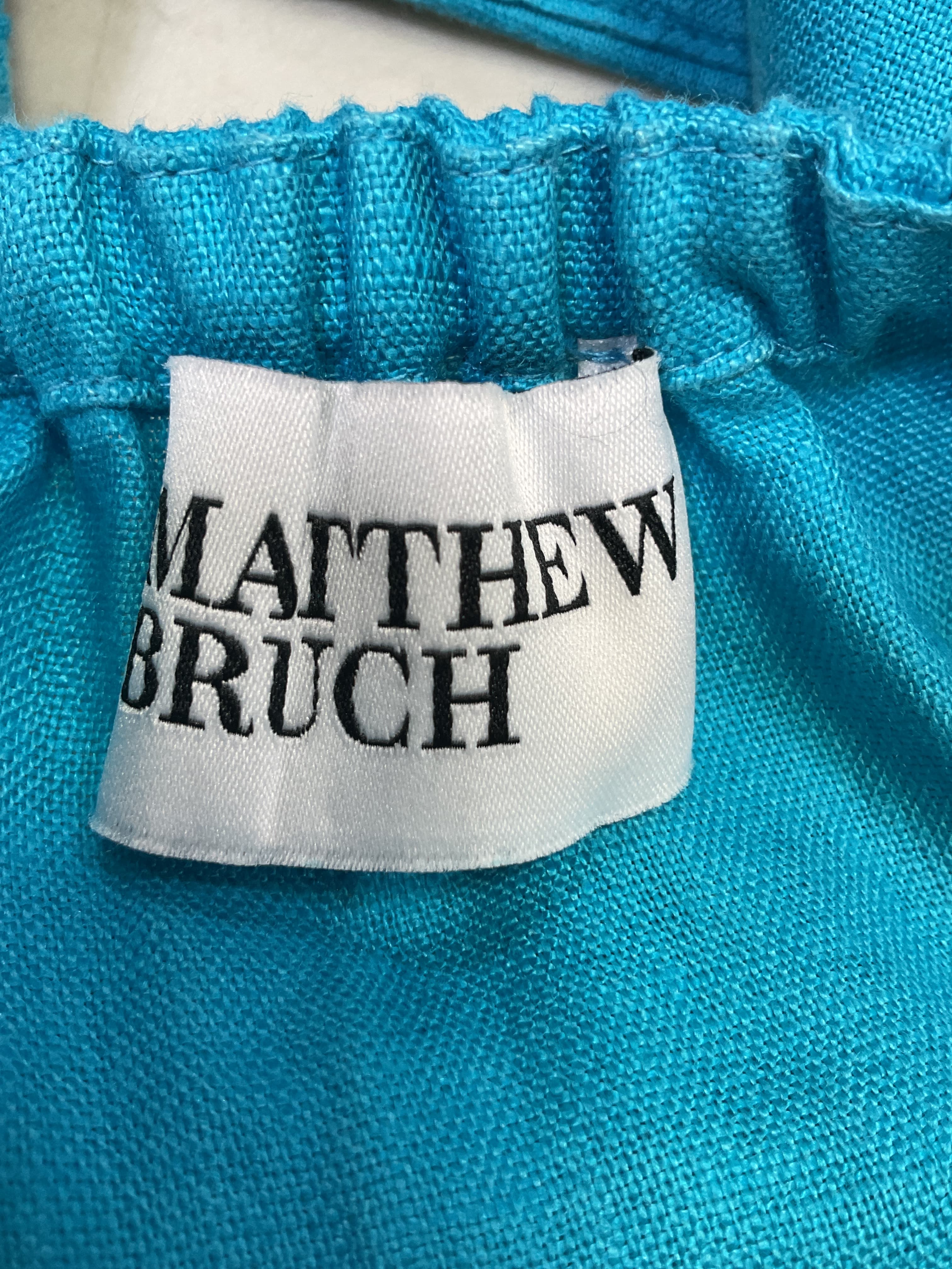 Matthew Bruch X Revolve Structured Bandeau Crop Top In Aquamarine - Image 2
