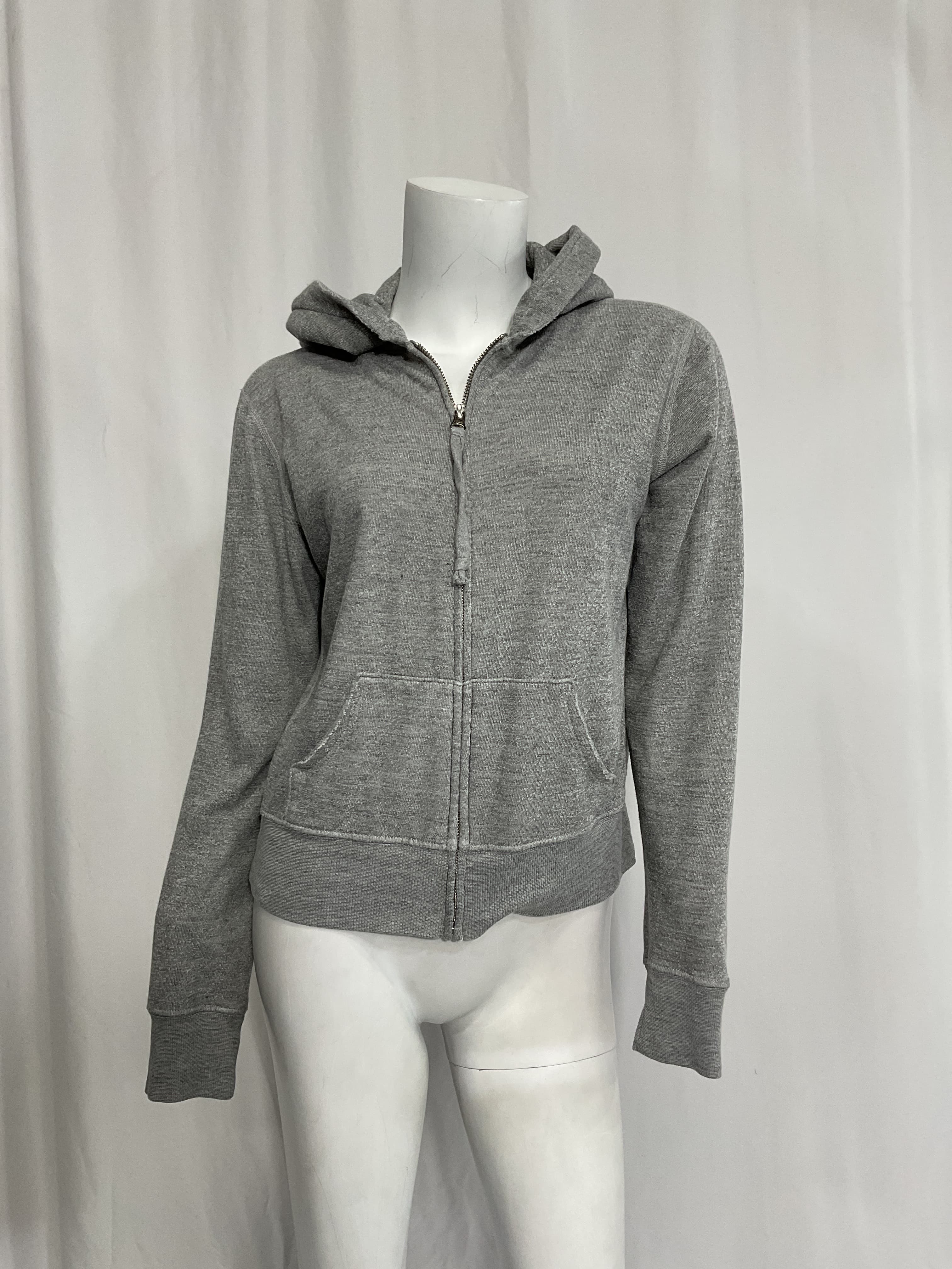 Callie Zip Up Hoodie In Heather Grey - Image 2