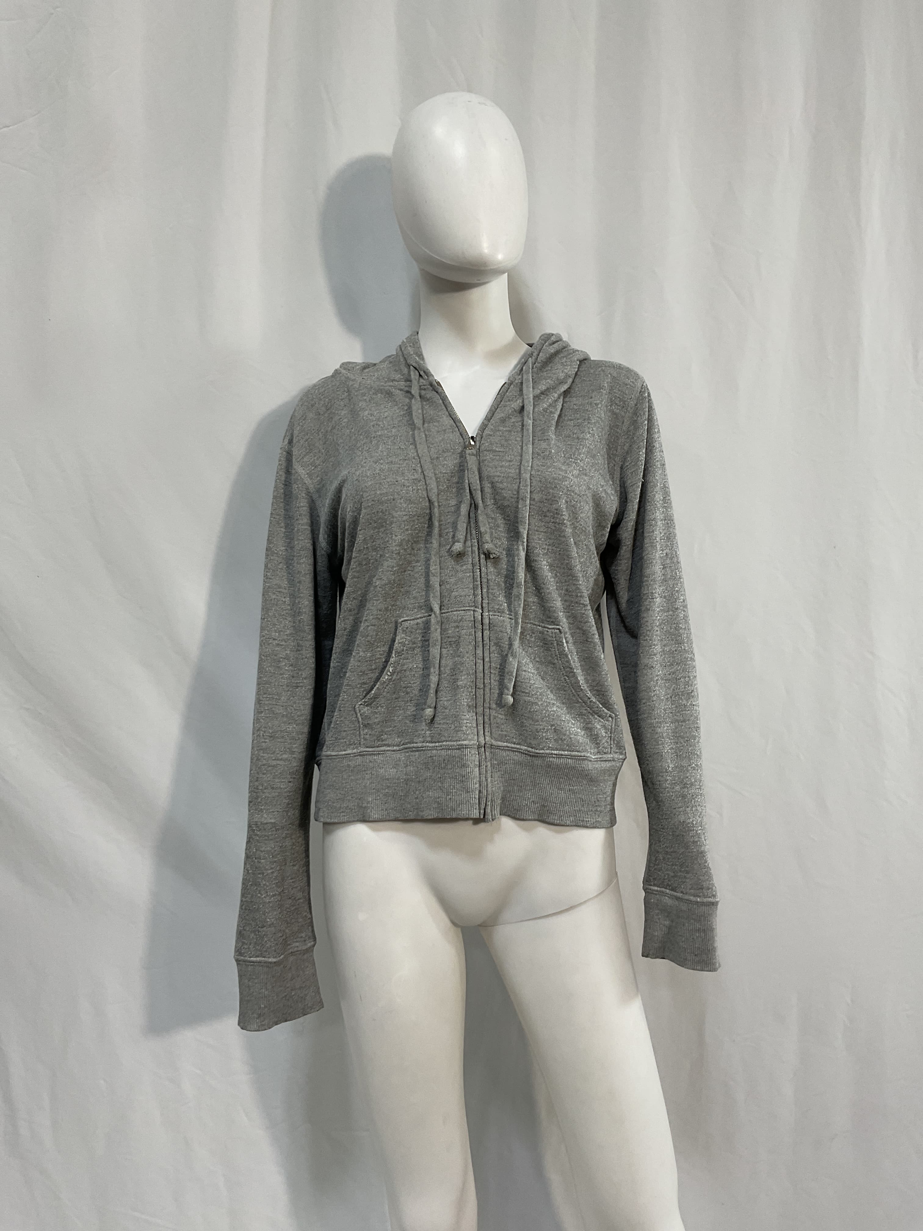 Callie Zip Up Hoodie In Heather Grey - Image 3
