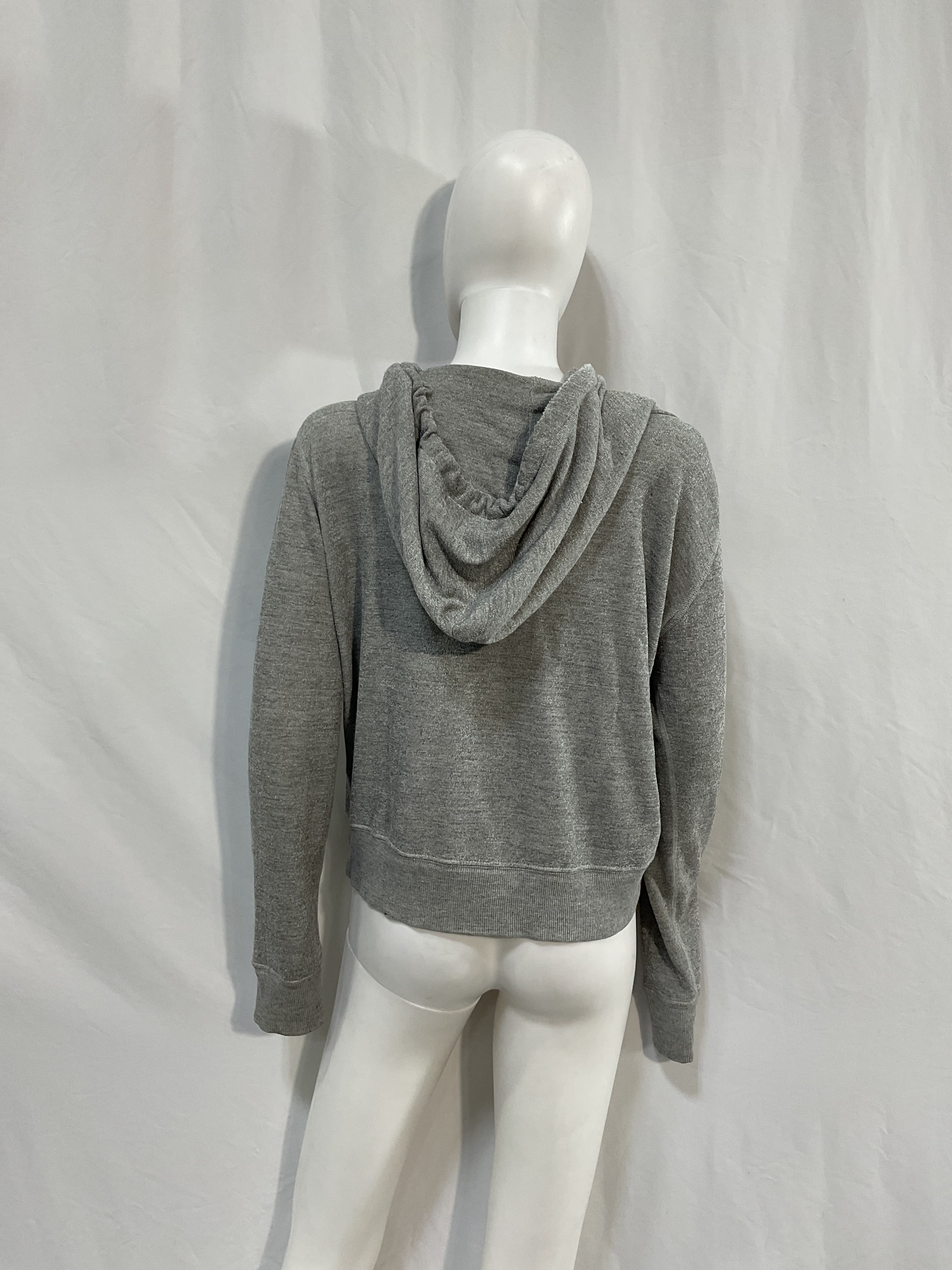 Callie Zip Up Hoodie In Heather Grey - Image 2