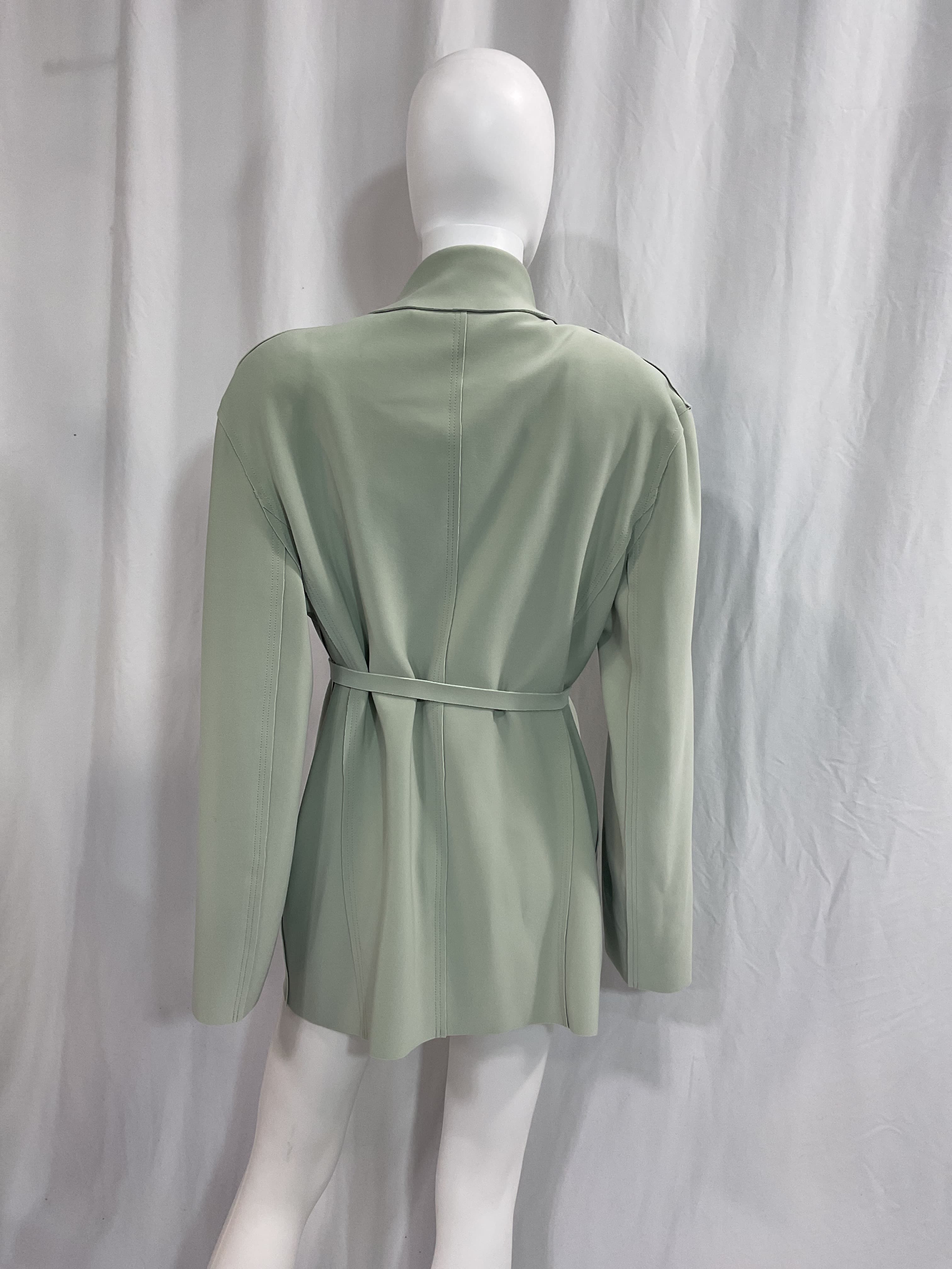 Oversized Single Breasted Jacket In Dried Sage - Image 2