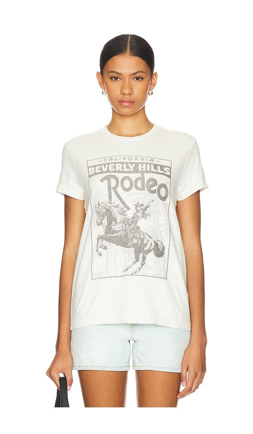 Rodeo Drive 70s Loose Tee In Vintage White - Image 1