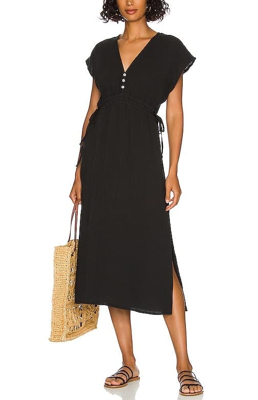Francesca Midi Dress In Black - Image 1