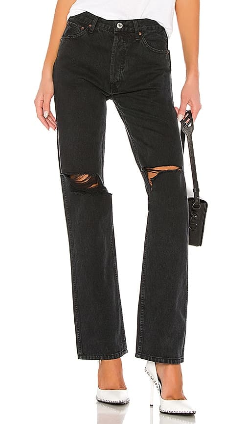 Originals High Rise Loose In Washed Black With Rips - Image 1